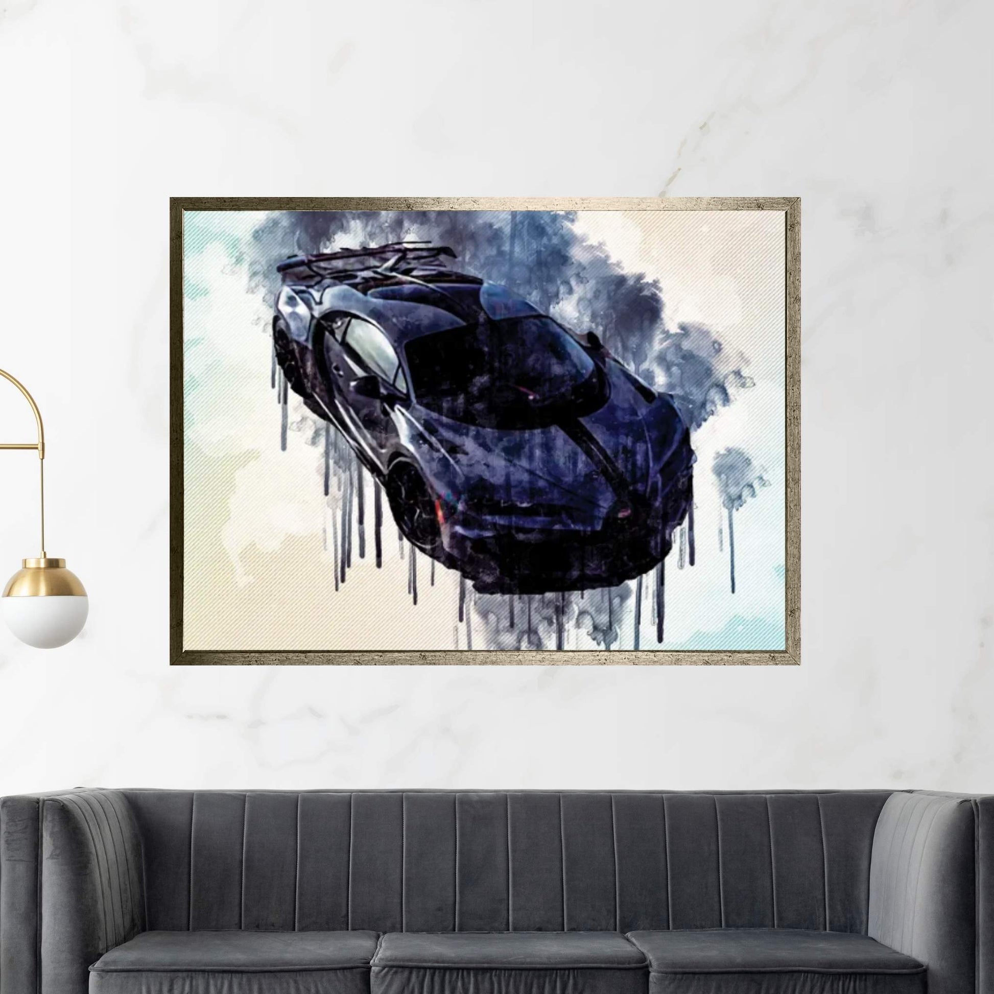 Bugatti Chiron Pur Sport 2021 Hypercar Front View Canvas Wall Art - Y Canvas