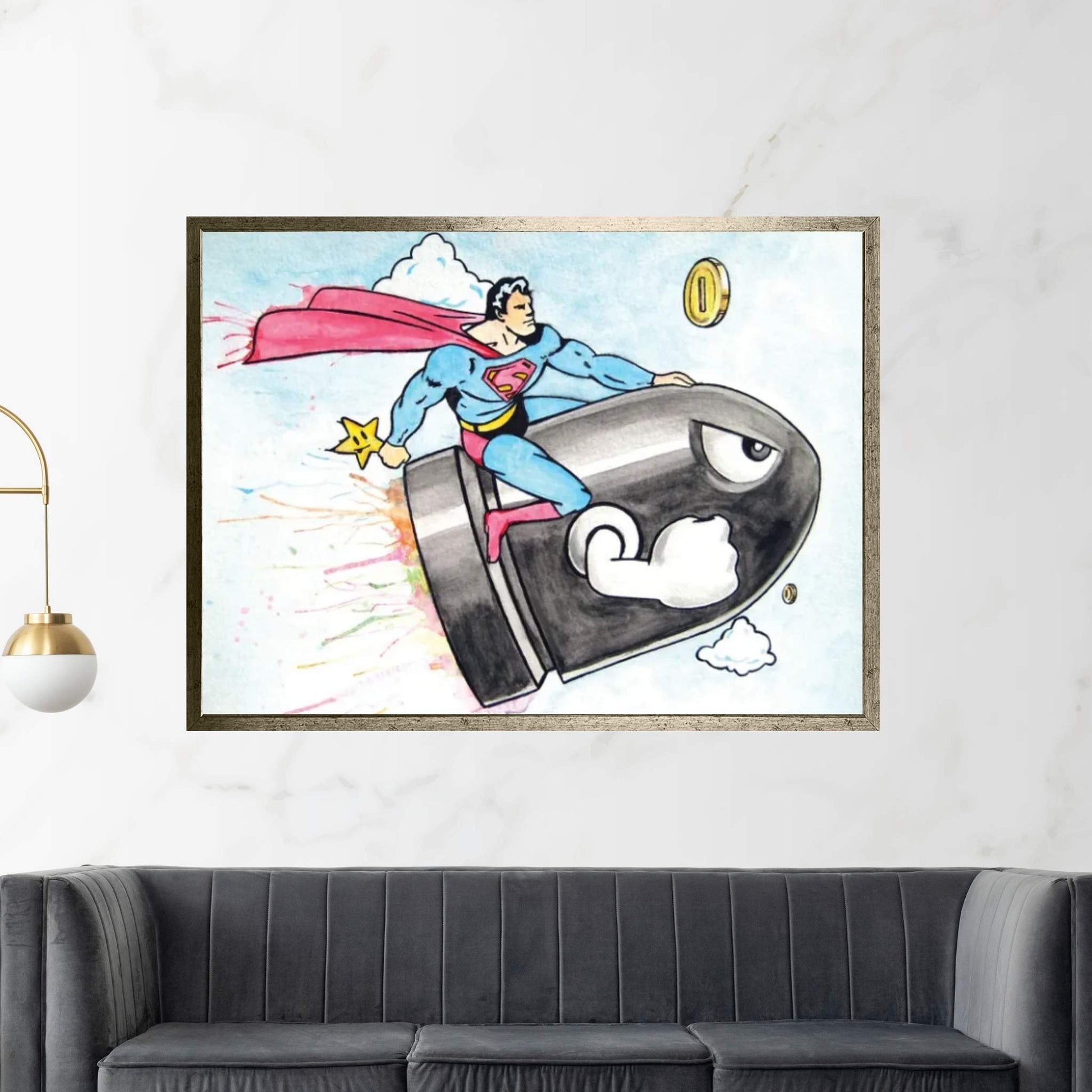 Super Bullet Canvas Wall Art - Y Canvas