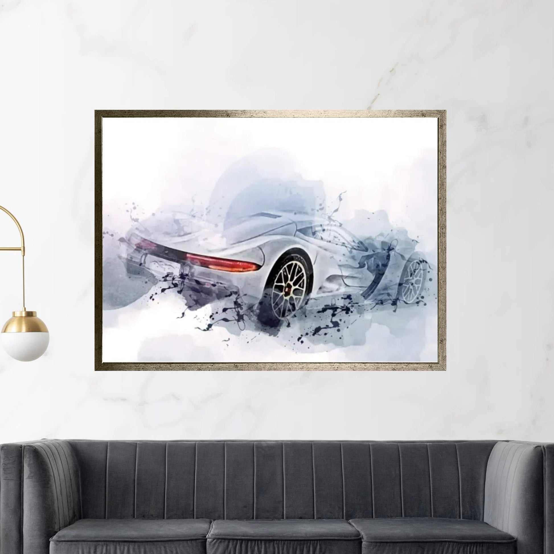 Aspark Owl Exterior All-Electric Sports Car Gray Canvas Wall Art - Y Canvas