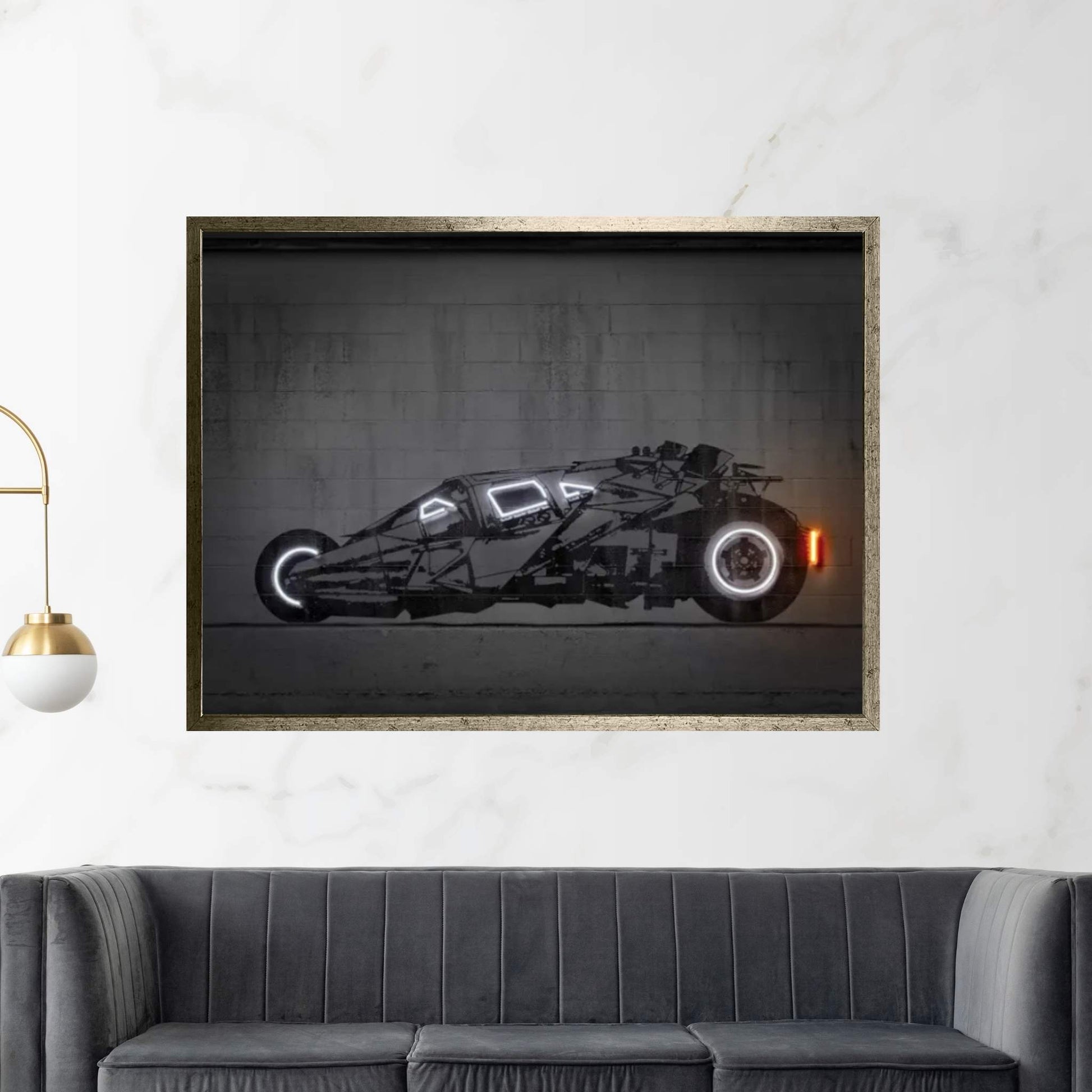 Batmobile Tumbler Canvas Wall Art - Y Canvas