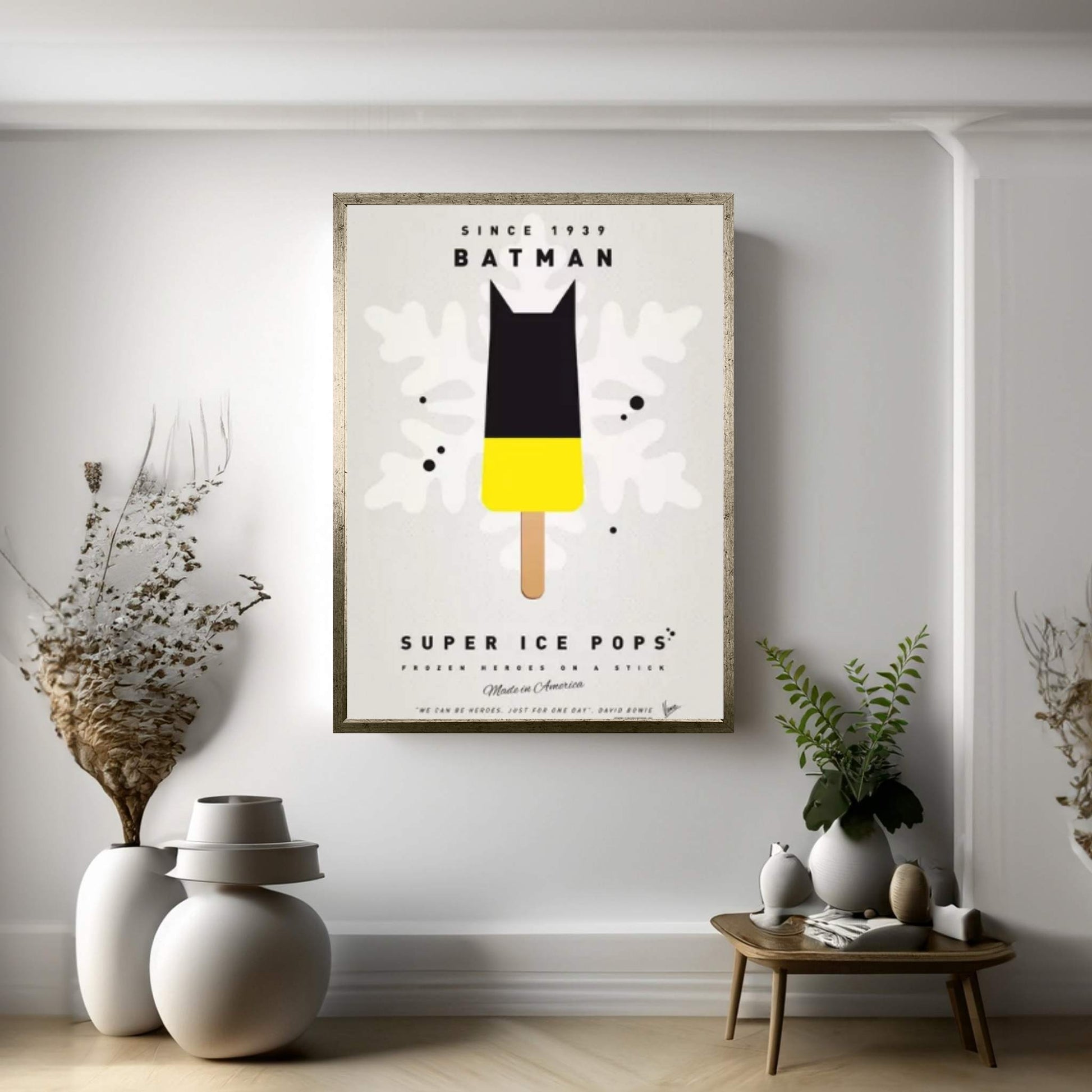 Superhero Ice Pop Batman Canvas Wall Art - Y Canvas