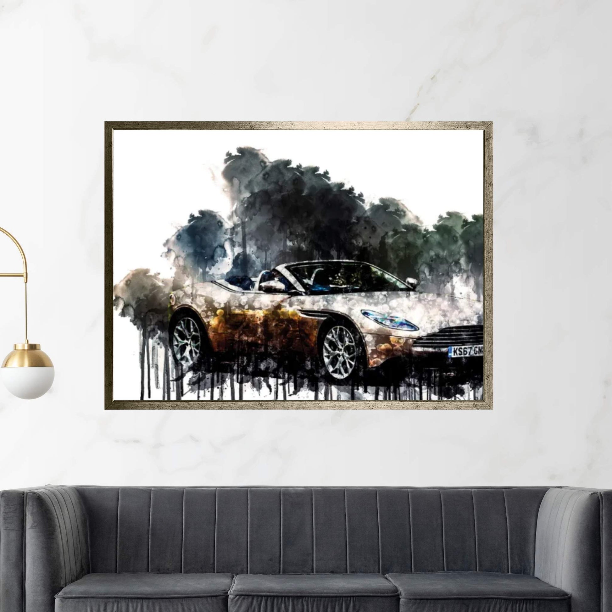 Car 2018 Aston Martin DB11 V8 Volante Canvas Wall Art - Y Canvas