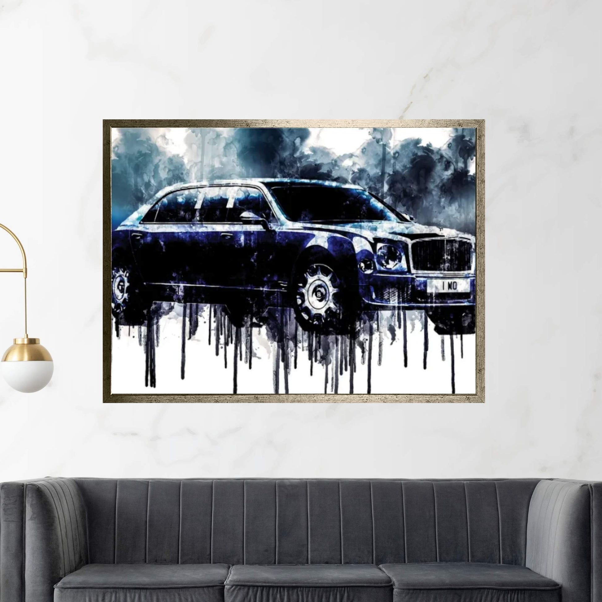 Car 2017 Bentley Mulsanne Grand Limousine Canvas Wall Art - Y Canvas