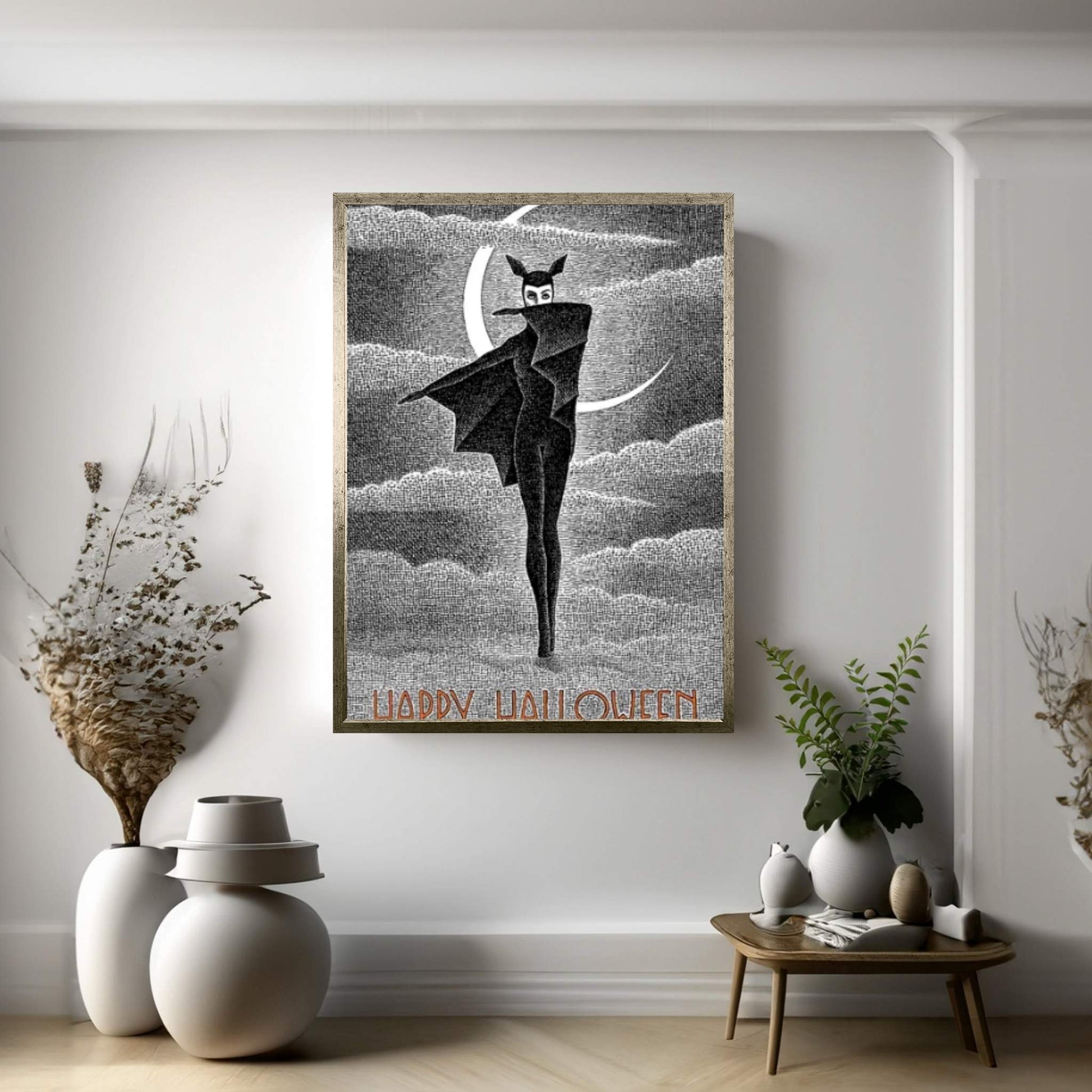 Bat-Girl Canvas Wall Art - Y Canvas