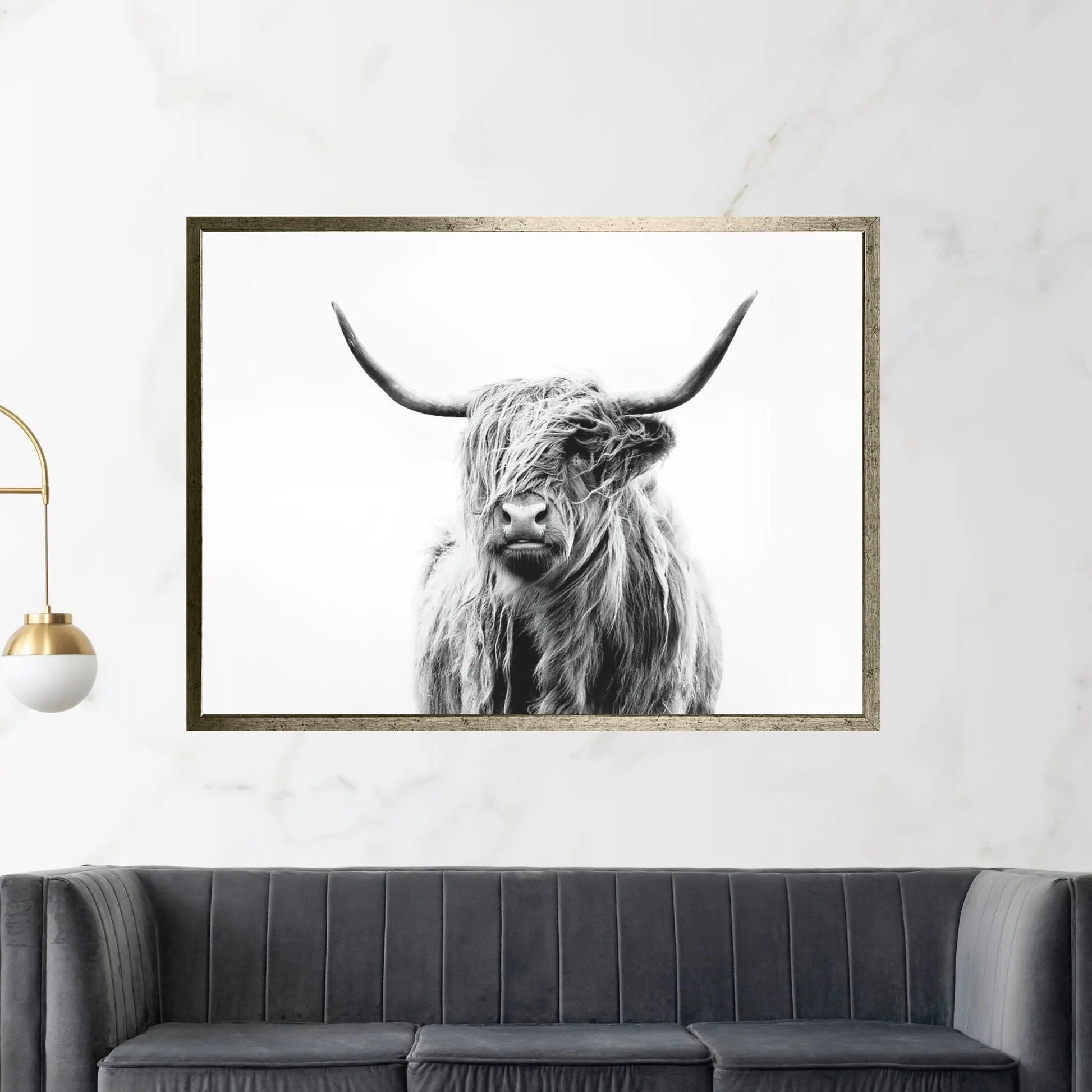 Portrait Of A Highland Cow Canvas Wall Art - Y Canvas