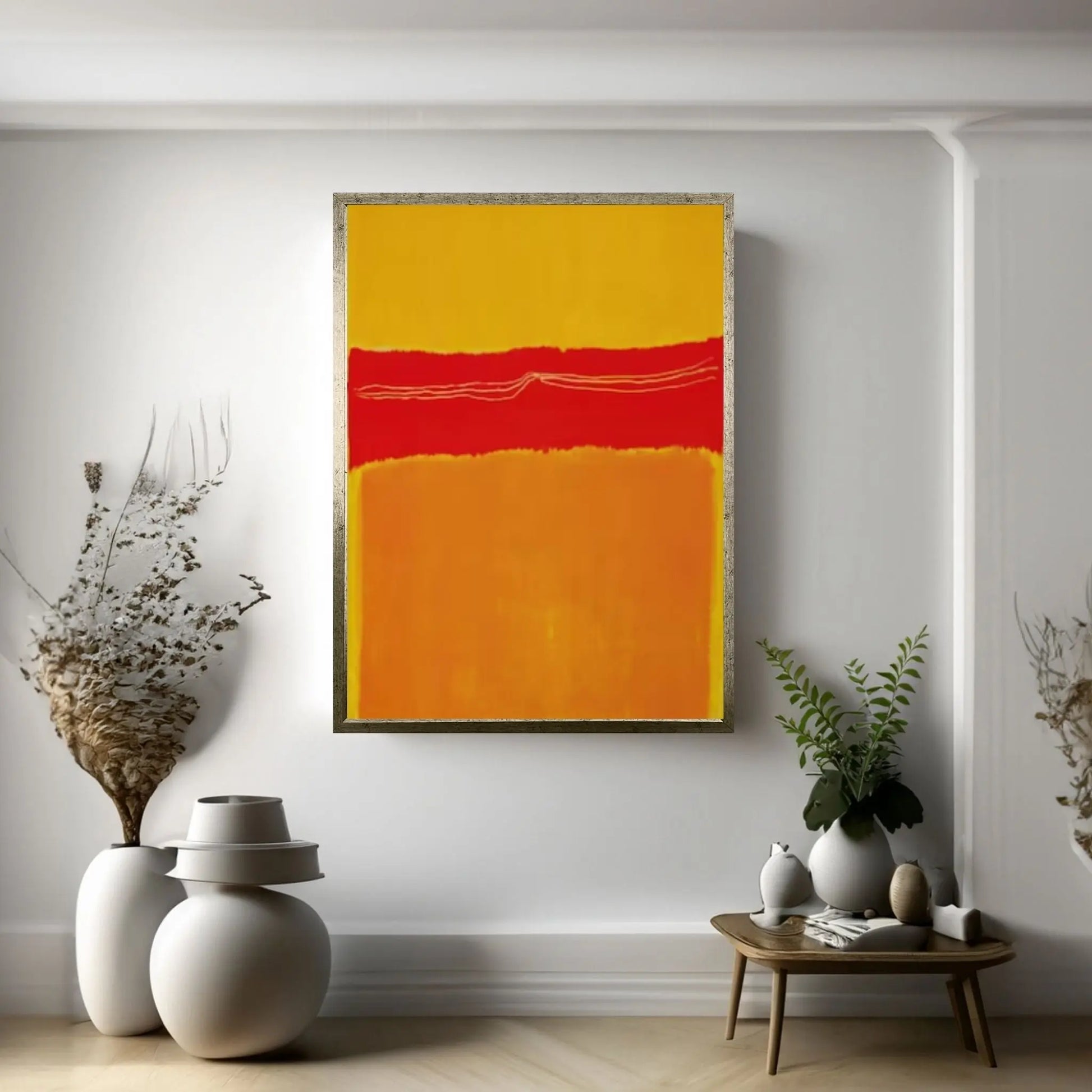 Mark Rothko Print Exhibition Canvas Wall Art,Red Exhibition Mark Rothko Art - Y Canvas