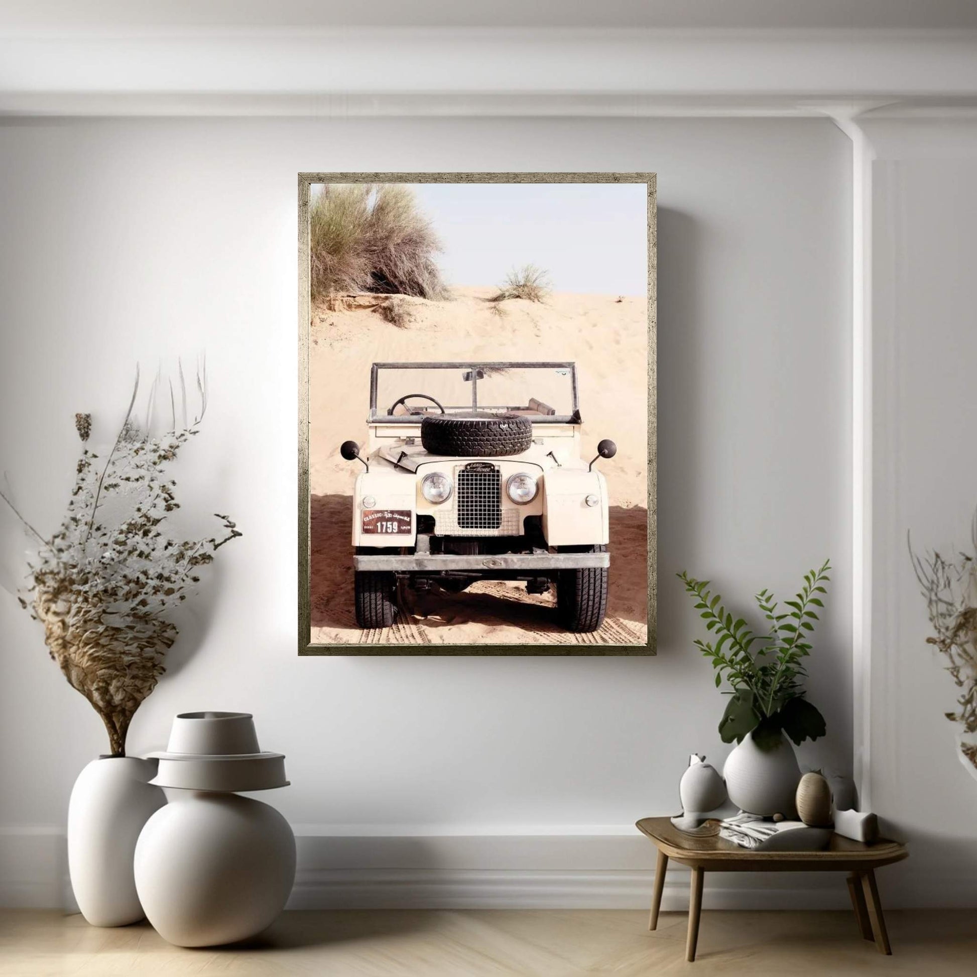 Dubai UAE - Land Rover Desert Canvas Wall Art - Y Canvas