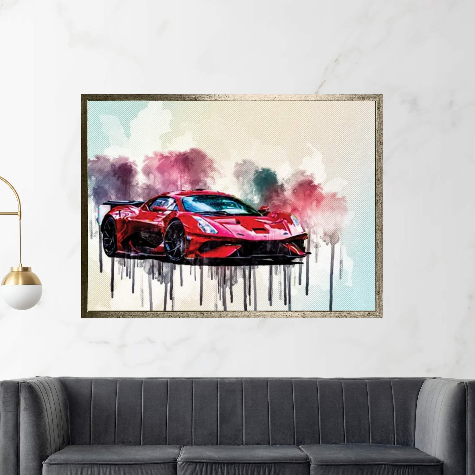 Brabham Bt62 2021 Red Hypercar Front View Canvas Wall Art - Y Canvas