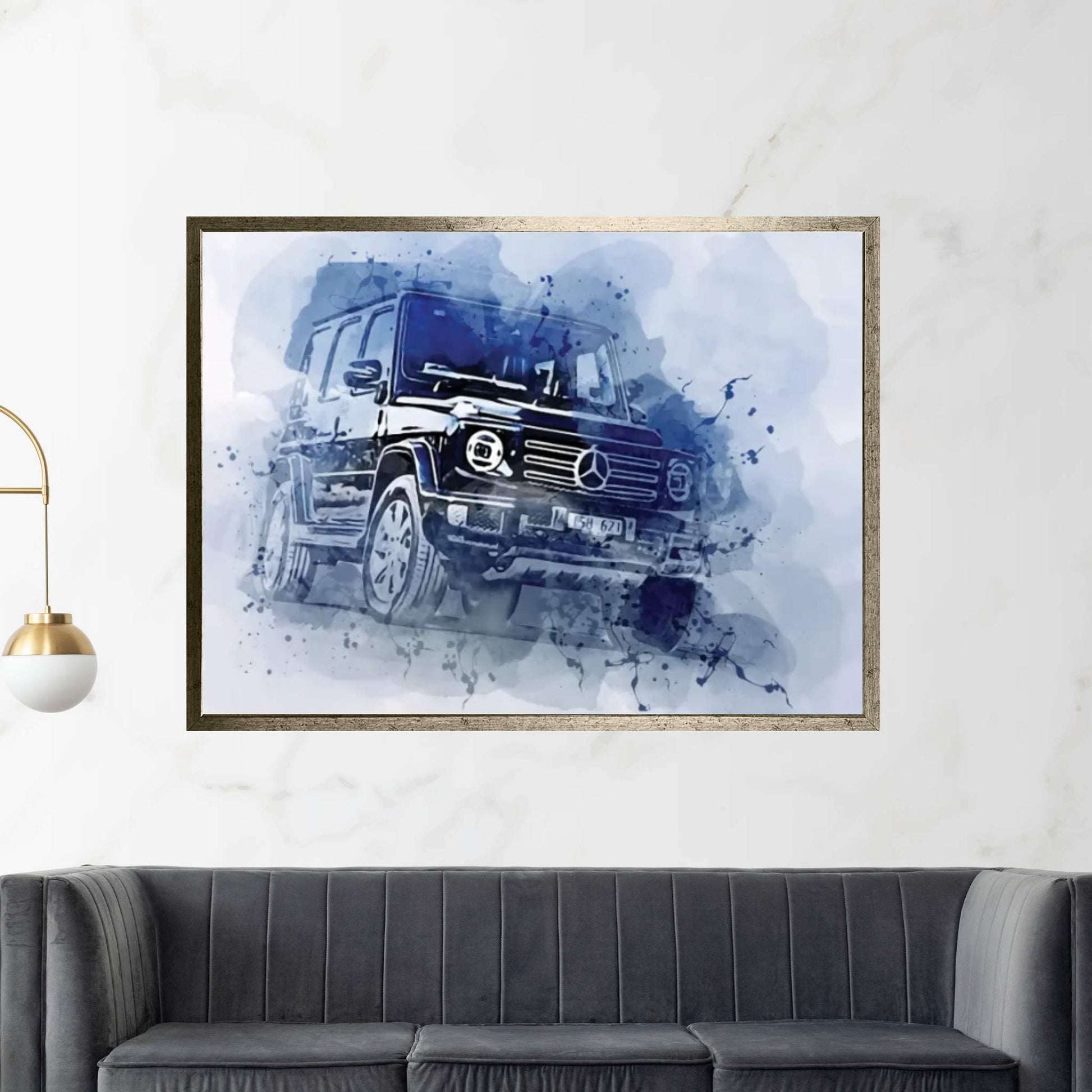 Black Gelendvagen Mercedes-Benz G 400 Canvas Wall Art - Y Canvas