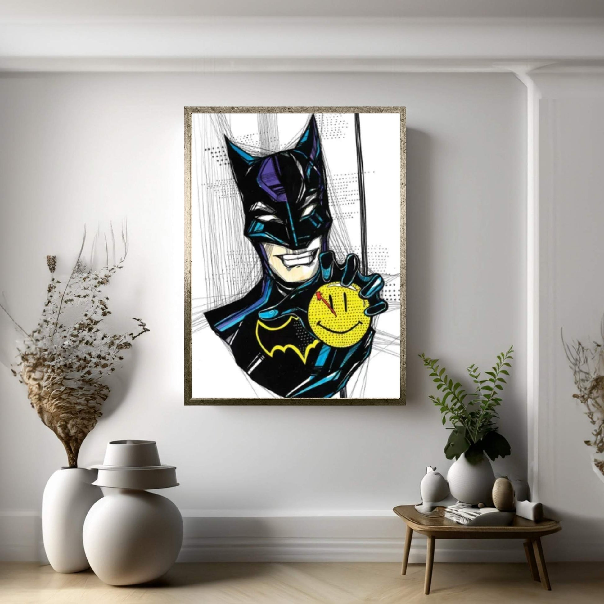 Angry Batman Canvas Wall Art - Y Canvas