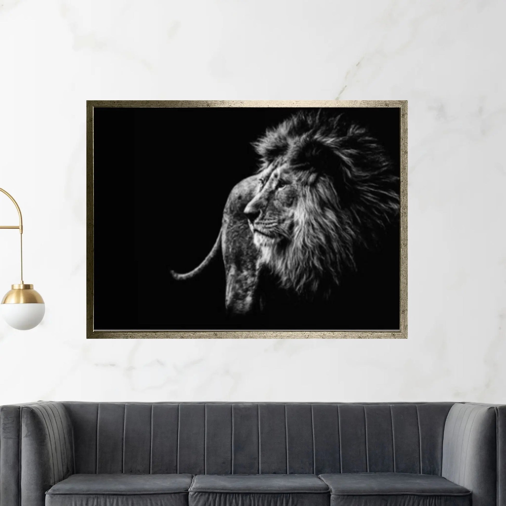 Lion Wall Art, Lion Canvas Art, Animal Wall Art, Canvas Wall Art,Animal wall art decor Large lion art - Y Canvas