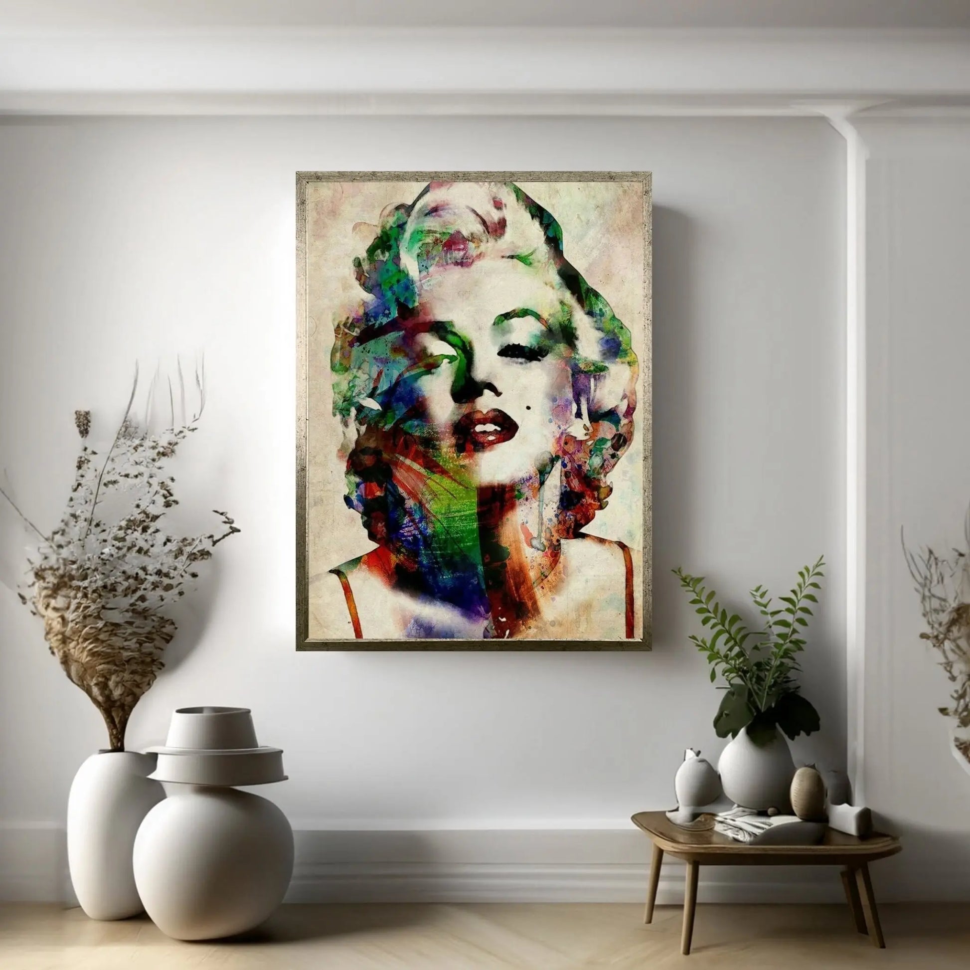 Watercolor Marilyn Monroe Canvas Wall Art - Y Canvas