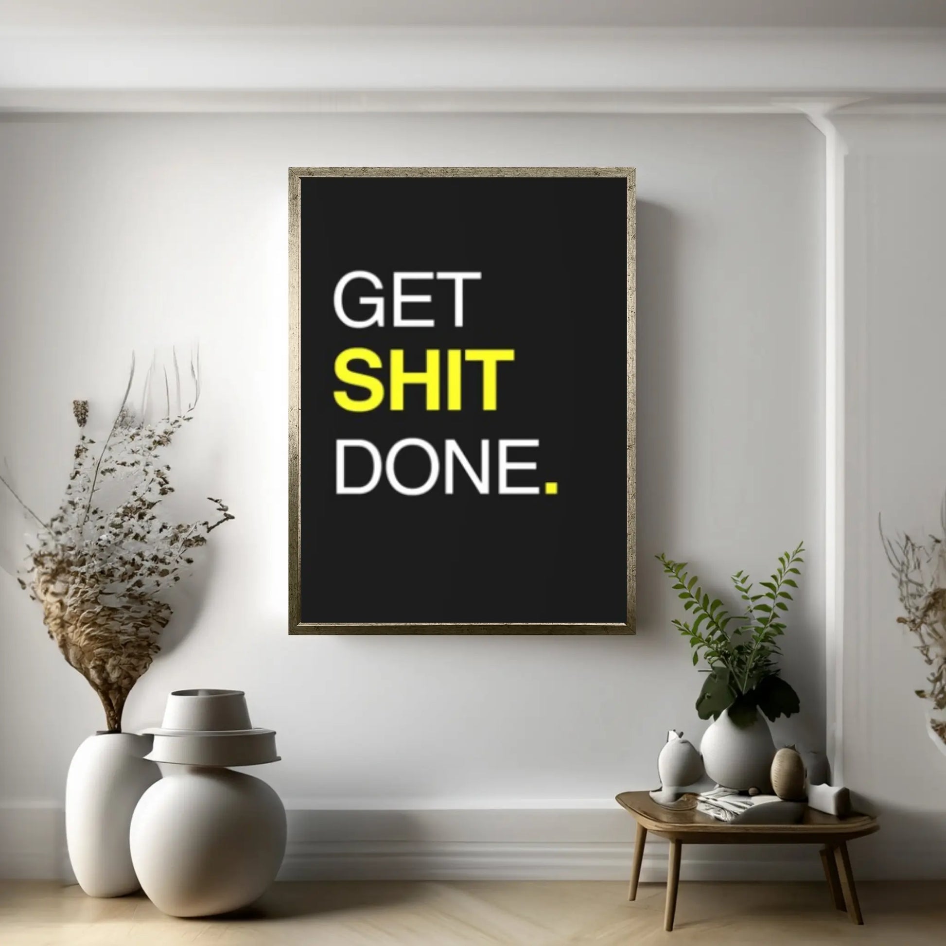 Motivational Phrases Poster Office Canvas Wall Art Decor Inspiring Words Wall Art No Pain No Gain Prints Canvas Painting Home Decor - Y Canvas