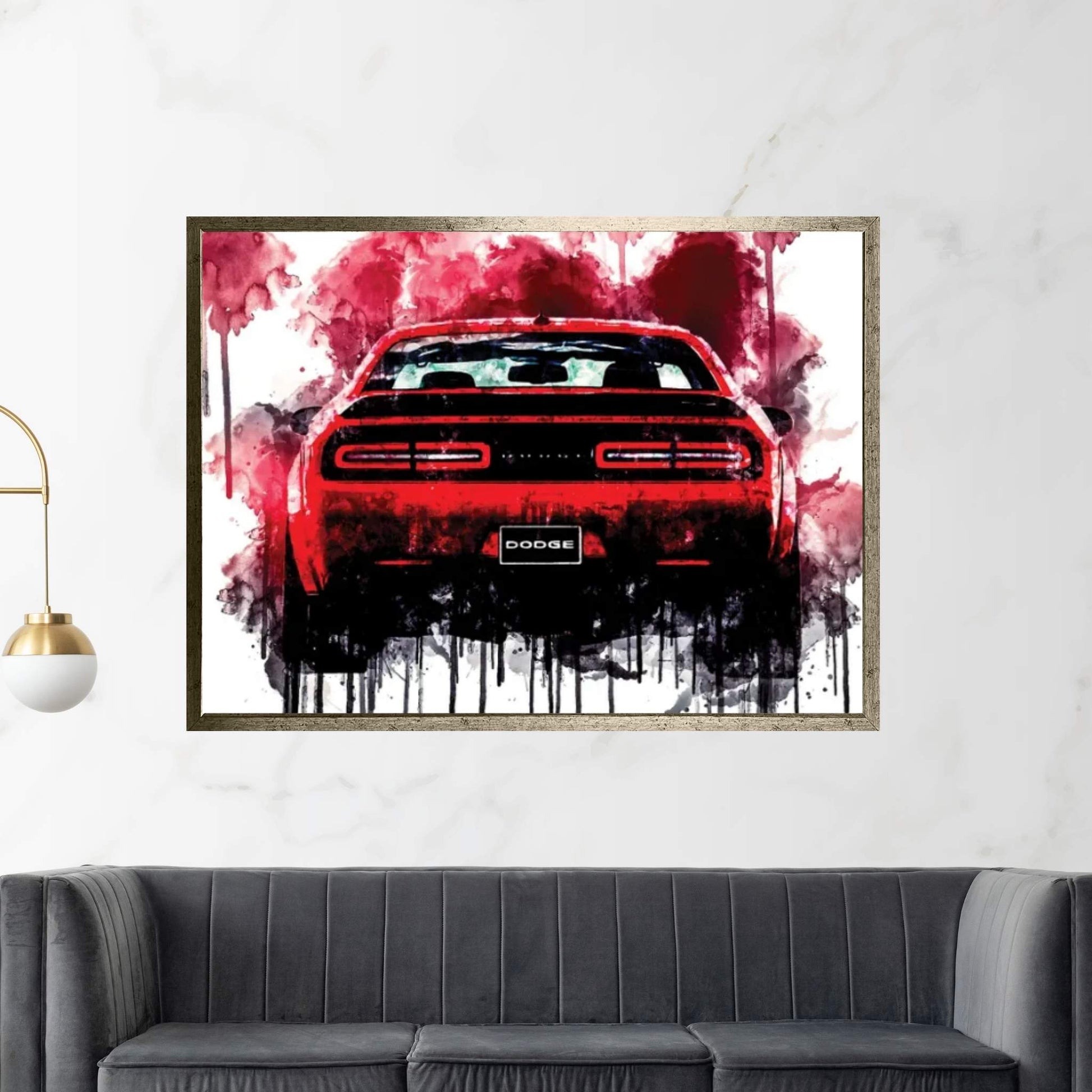 2018 Dodge Challenger SRT Demon Vehicle CDLXIV Canvas Wall Art - Y Canvas