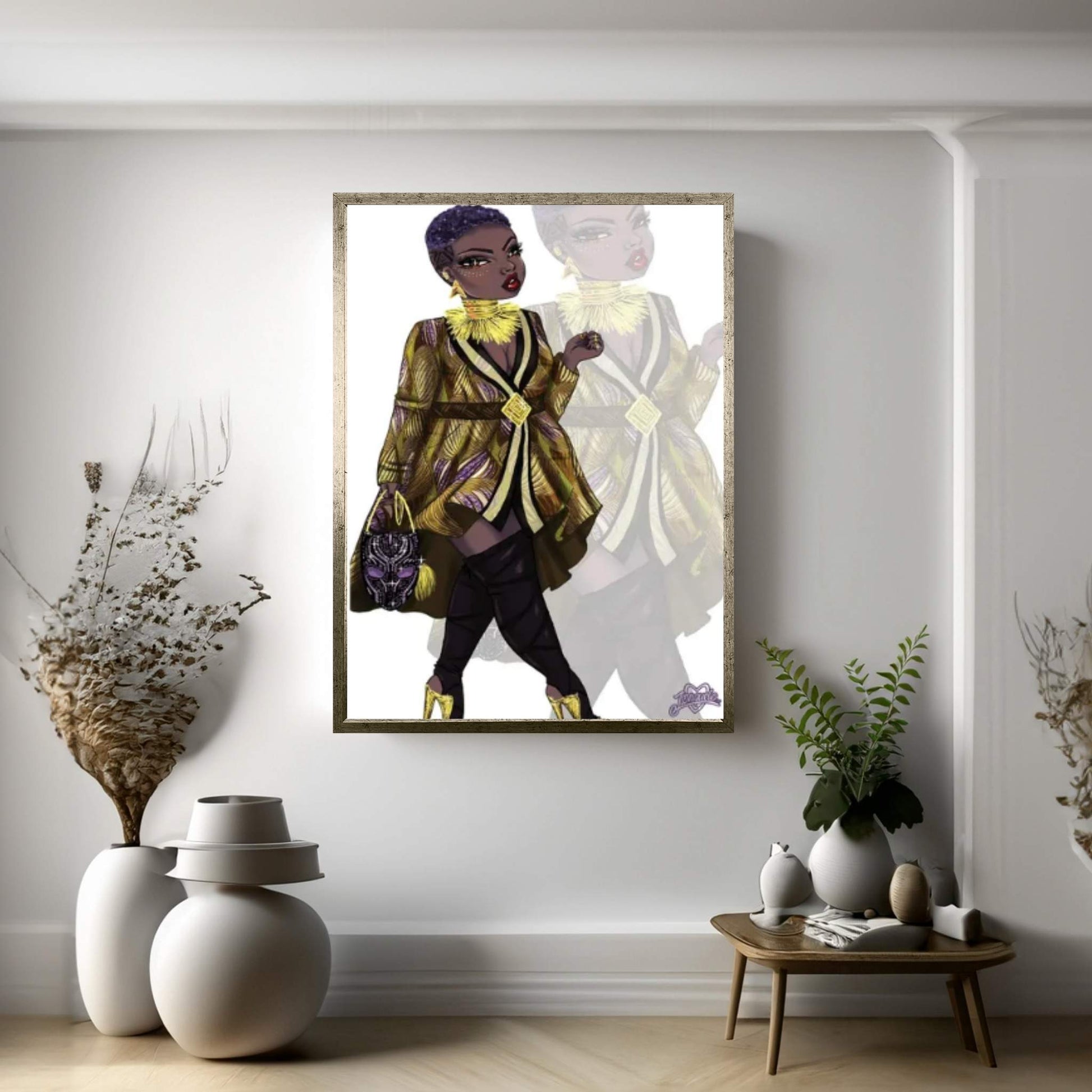 Wakanda Fashion III Canvas Wall Art - Y Canvas