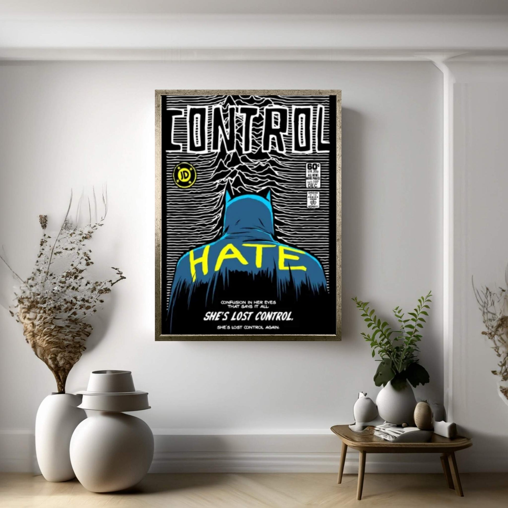 Post-Punk Bat - Control Canvas Wall Art - Y Canvas