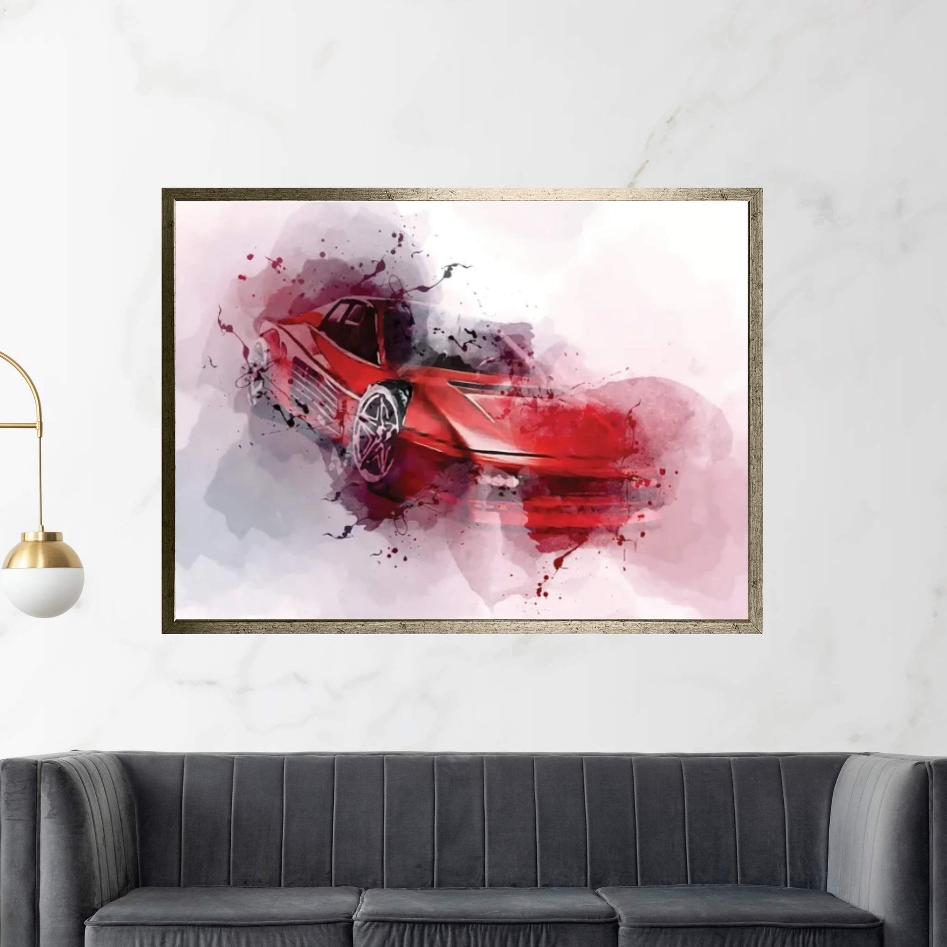 Ferrari Testarossa Retro Cars 1984 Canvas Wall Art - Y Canvas