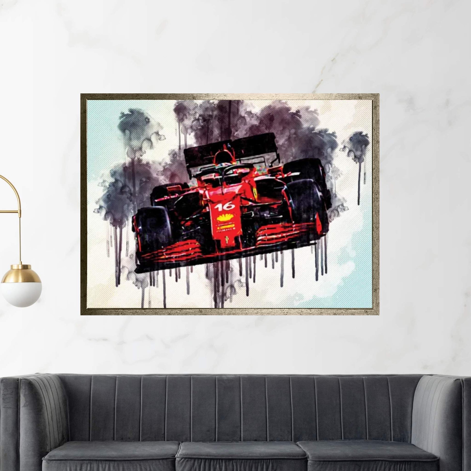 Ferrari Sf21 Charles Leclerc 2021 F1 Cars Formula 1 Ferrari Canvas Wall Art - Y Canvas