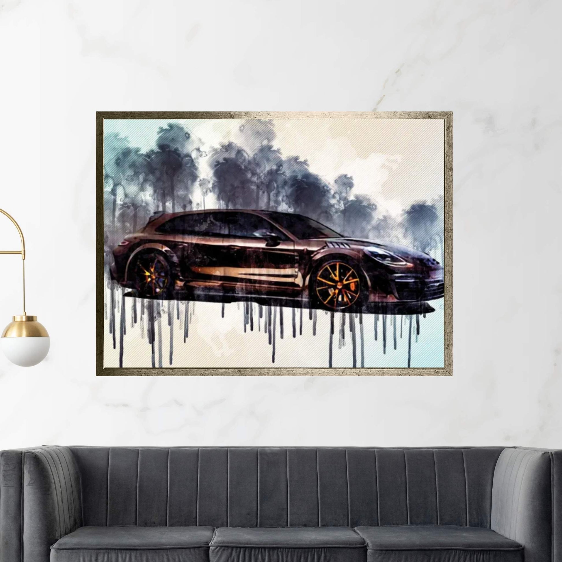 2018 Porsche Panamera Sport Turismo Canvas Wall Art - Y Canvas