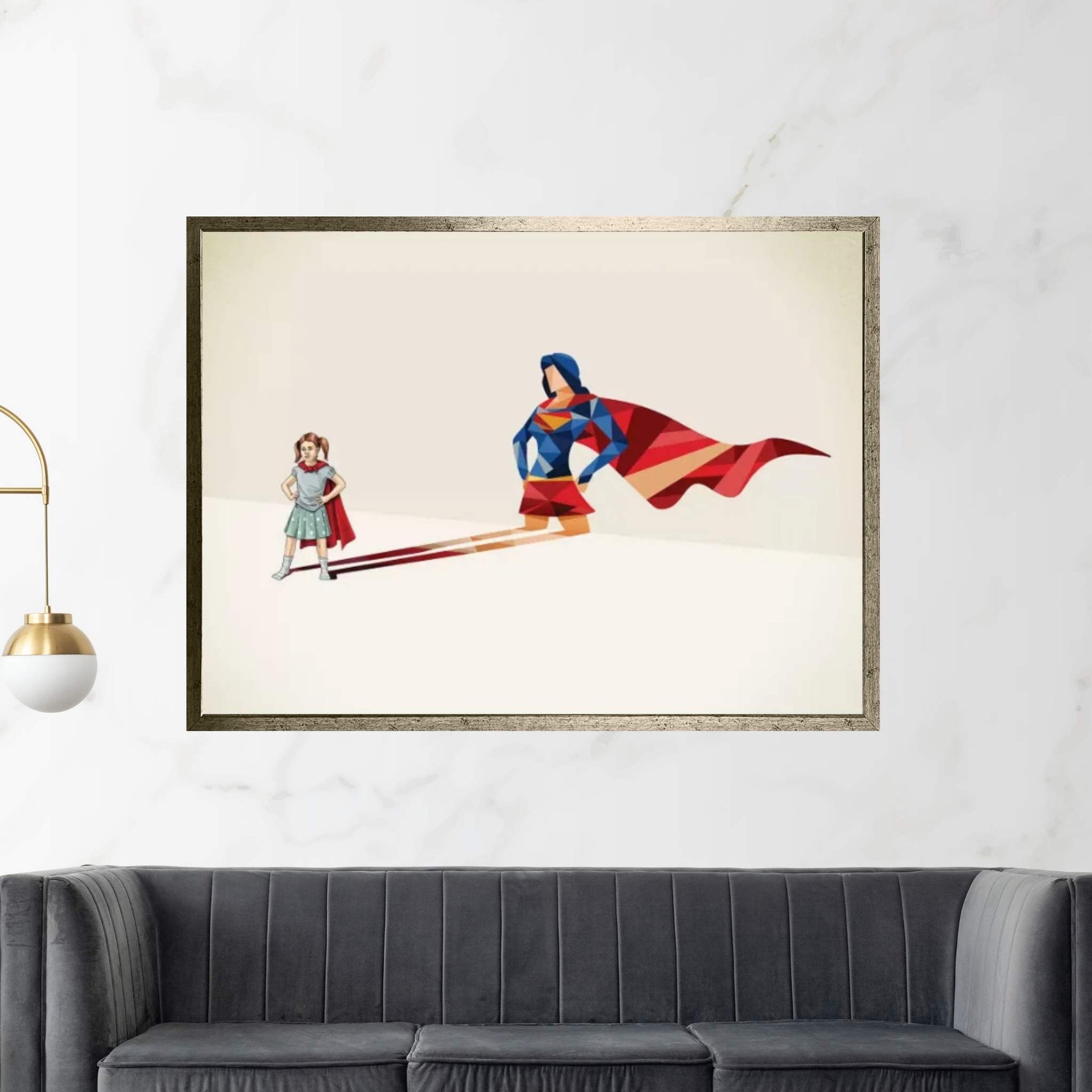 Walking Shadow Heroine Canvas Wall Art - Y Canvas