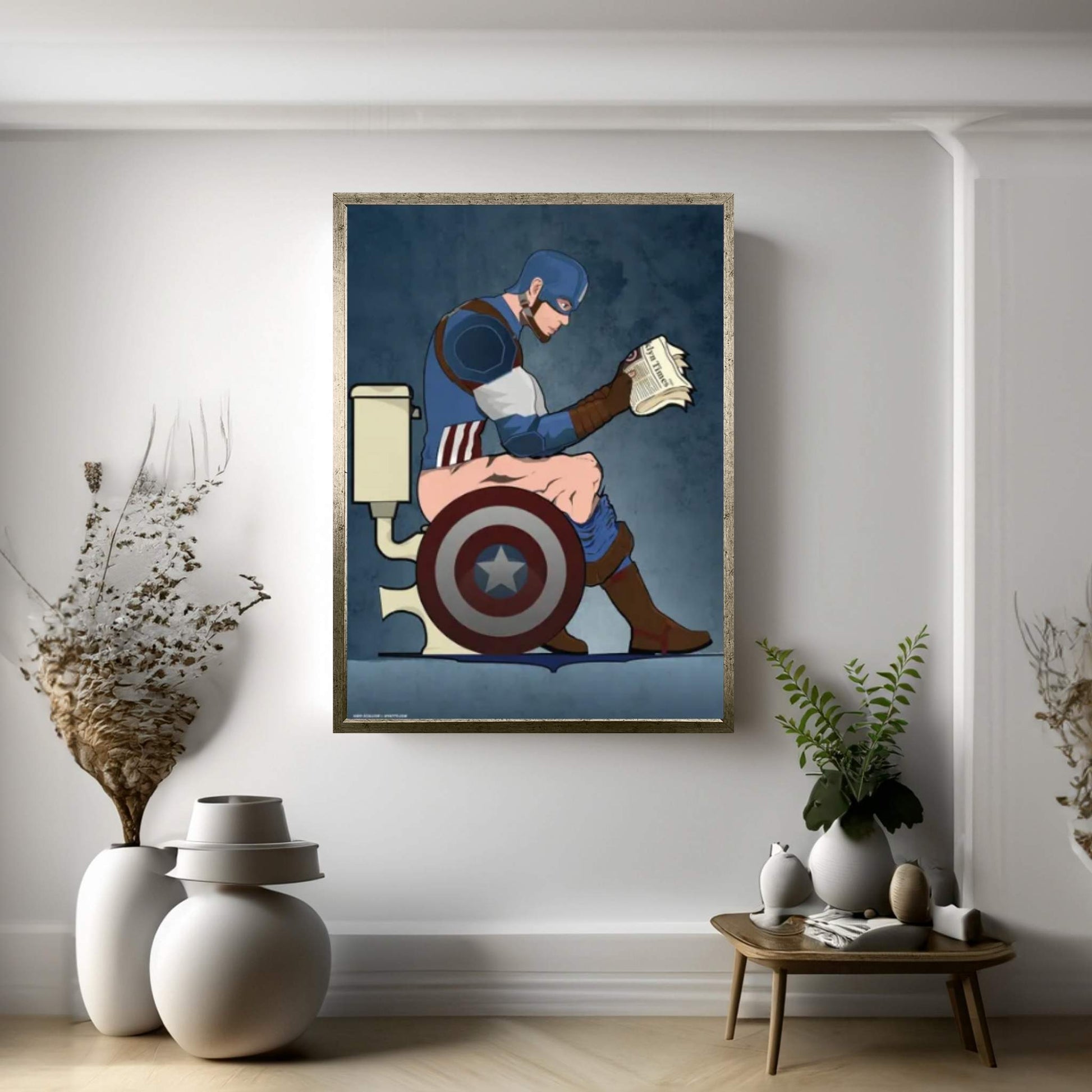 Captian America Canvas Wall Art - Y Canvas