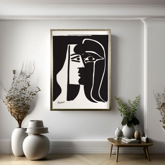 Picasso Kiss Art Museum Exhibition Canvas Wall Art, Pablo Picasso Print - Y Canvas