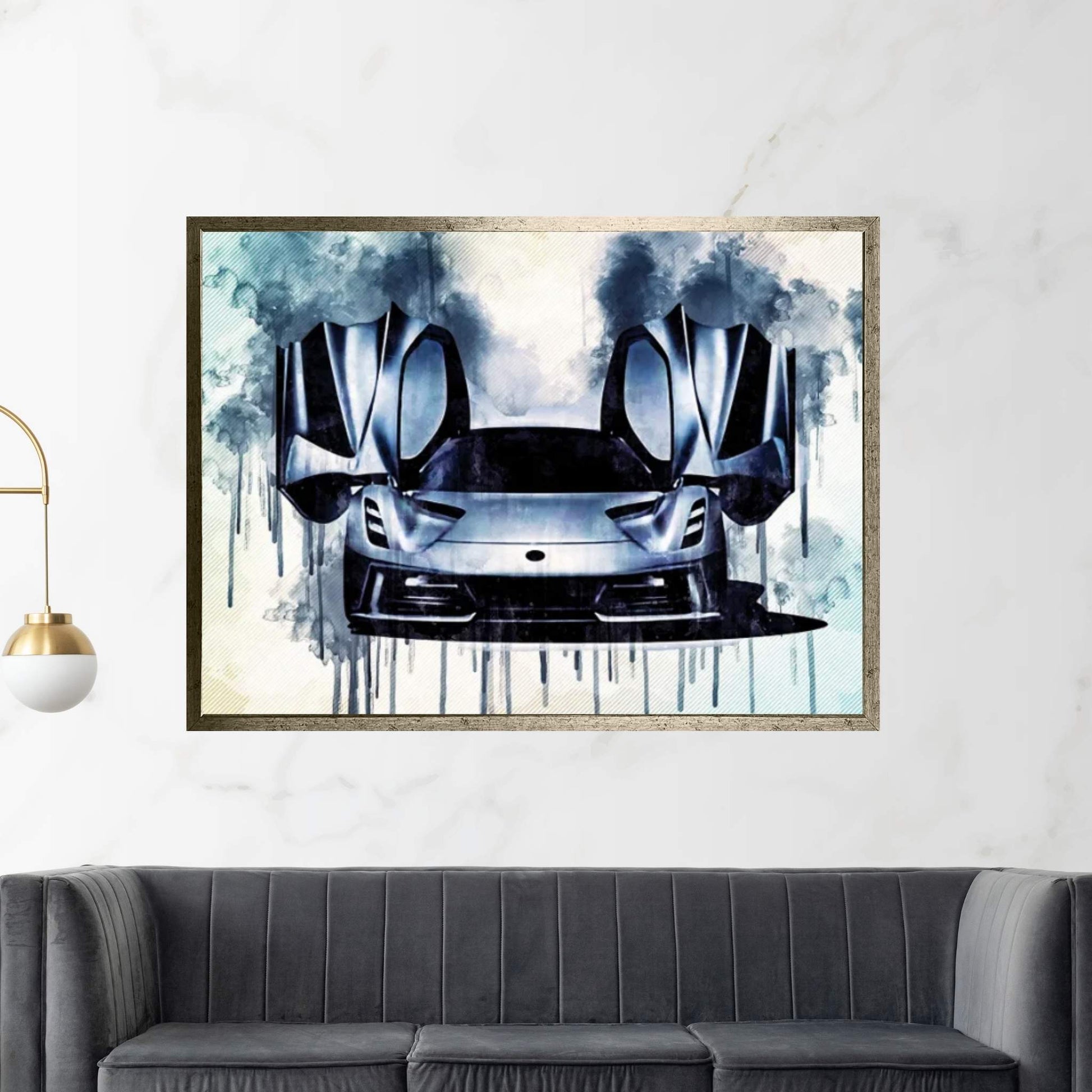 2020 Lotus Evija Electric Hypercar Exterior Front View Canvas Wall Art - Y Canvas