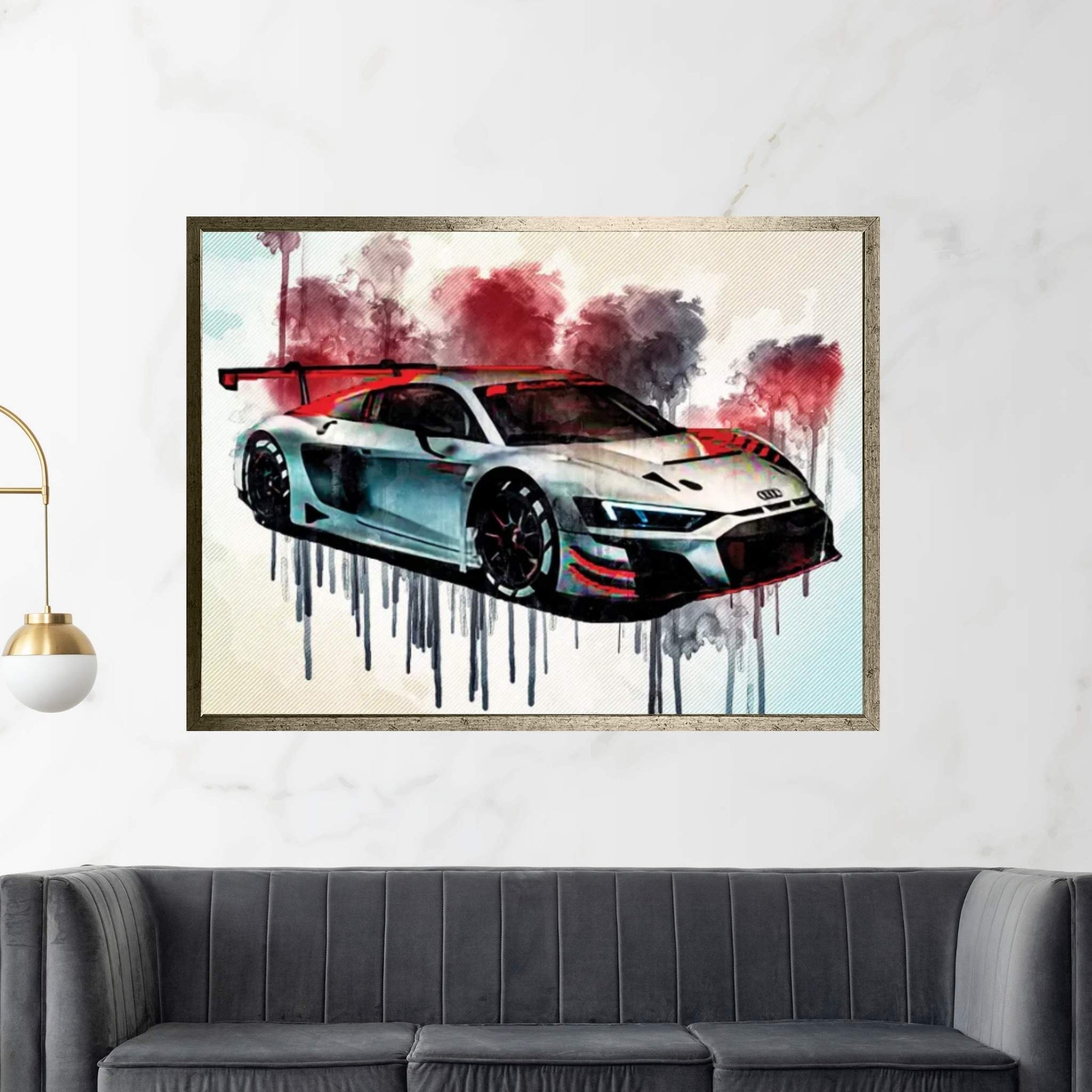 Audi R8 Lms Gt3 2019 Exterior Racing Car Tuning R8 Canvas Wall Art - Y Canvas