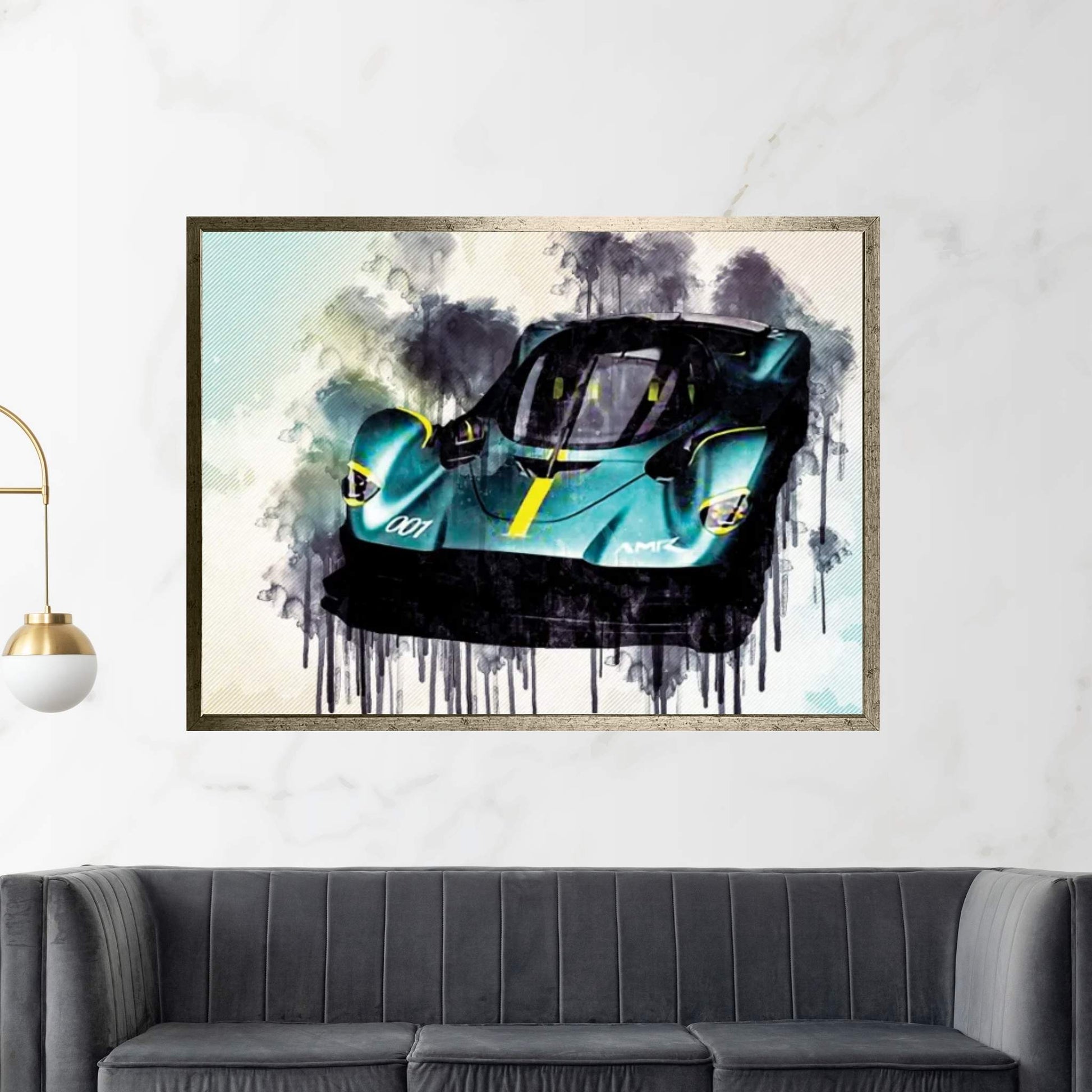 Aston Martin Valkyrie 2019 Hypercar Canvas Wall Art - Y Canvas