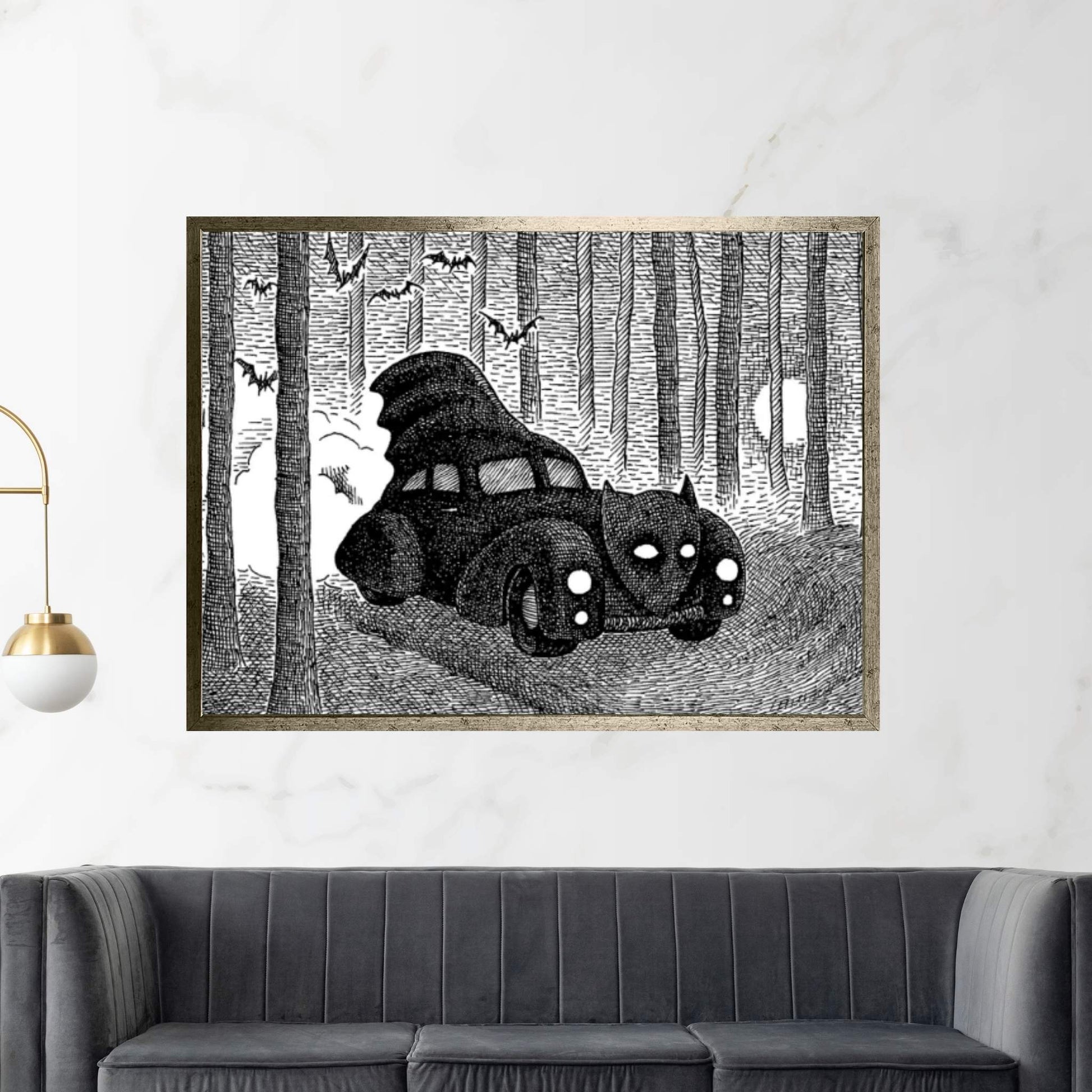 Bat-Mobile Canvas Wall Art - Y Canvas