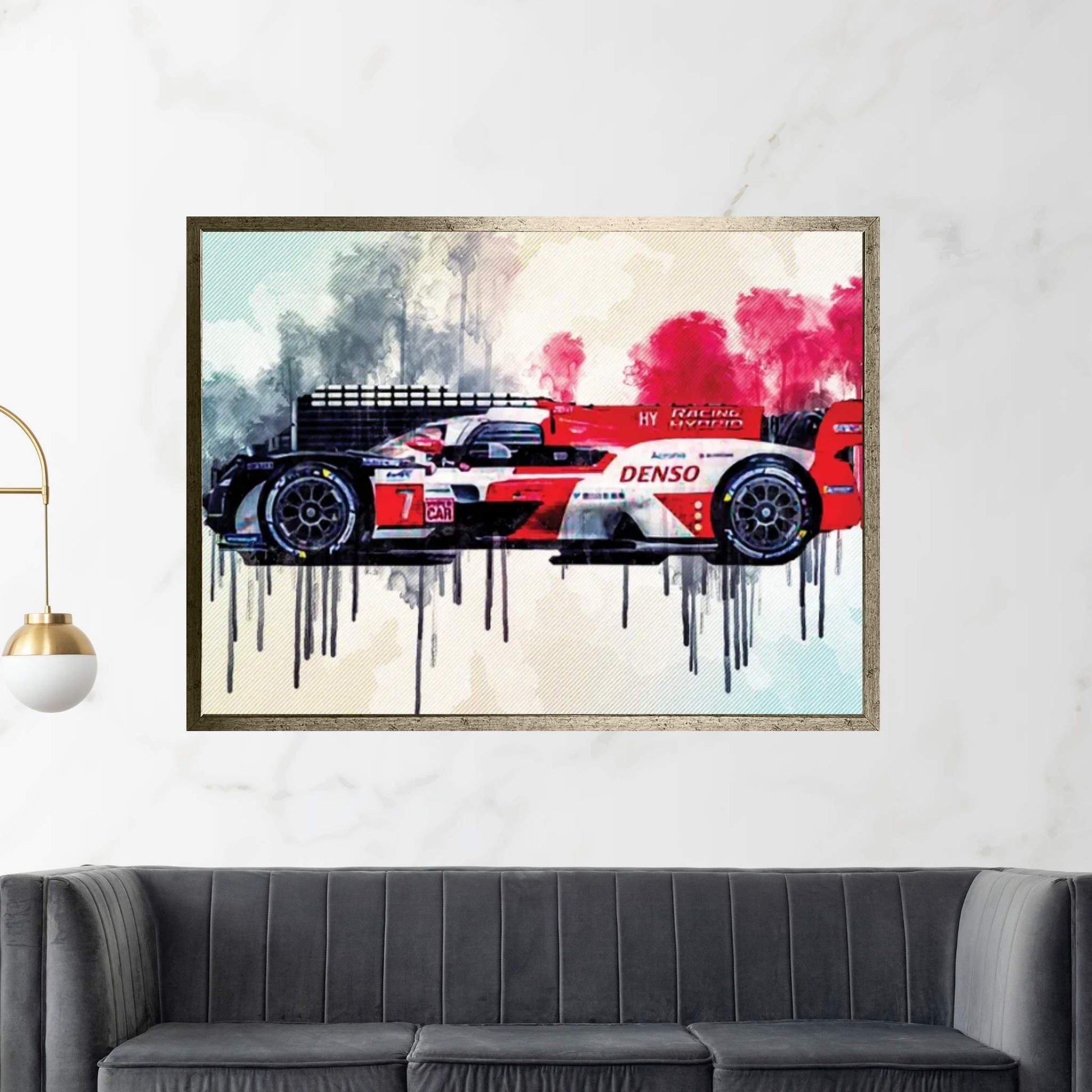 Toyota Gr010 Hybrid 2021 Wec Side View Hypercar Gazoo Racing 2021 Le Mans Hypercar Hybrid Hypercar Canvas Wall Art - Y Canvas