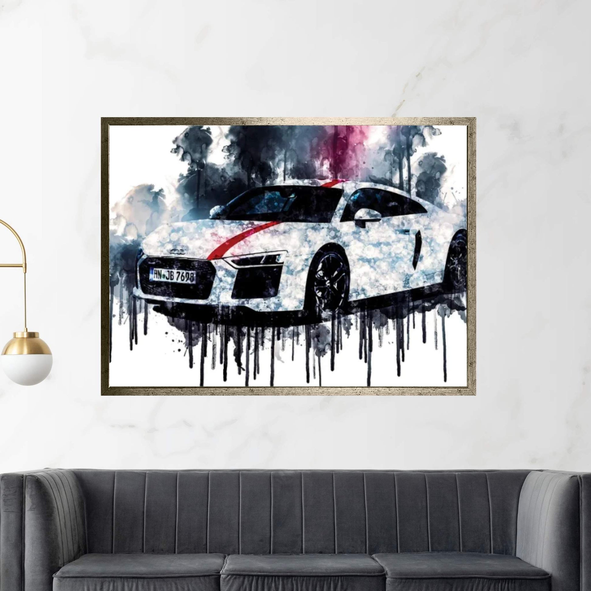 2018 Audi R8 V10 RWS Canvas Wall Art - Y Canvas