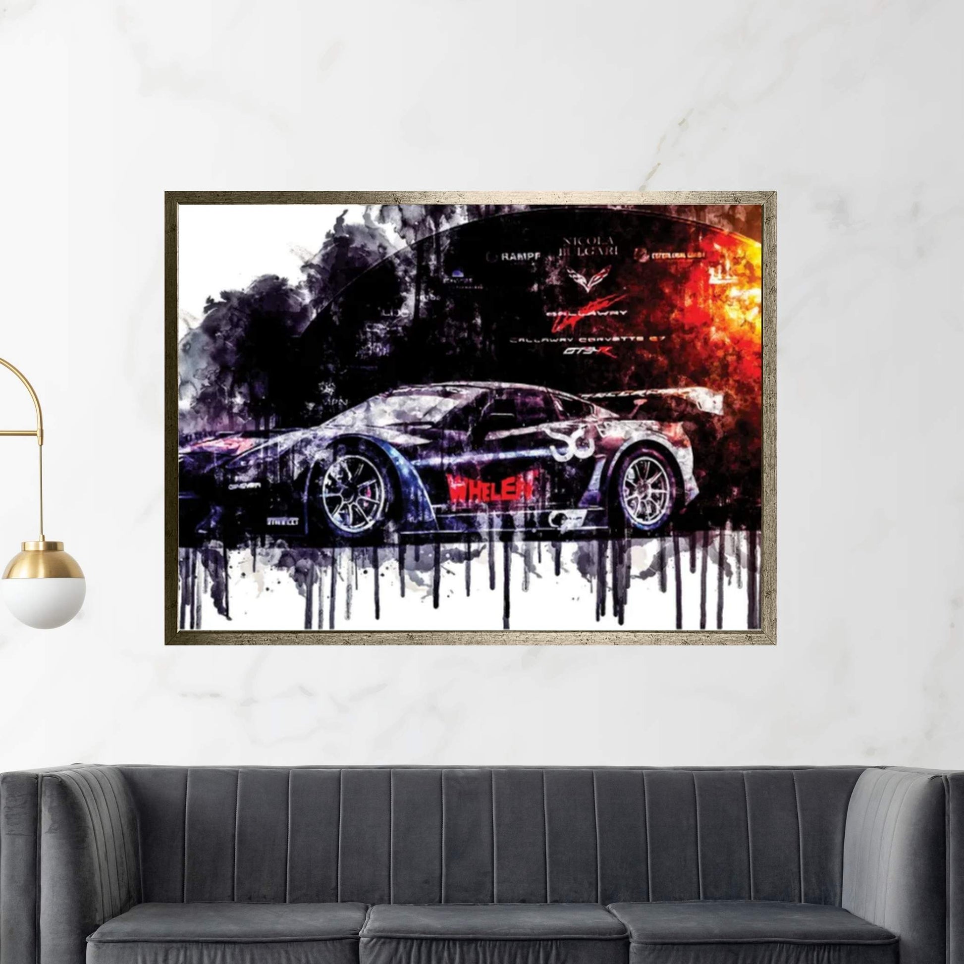 2017 Callaway Corvette C7 GT3 R Vehicle LI Canvas Wall Art - Y Canvas