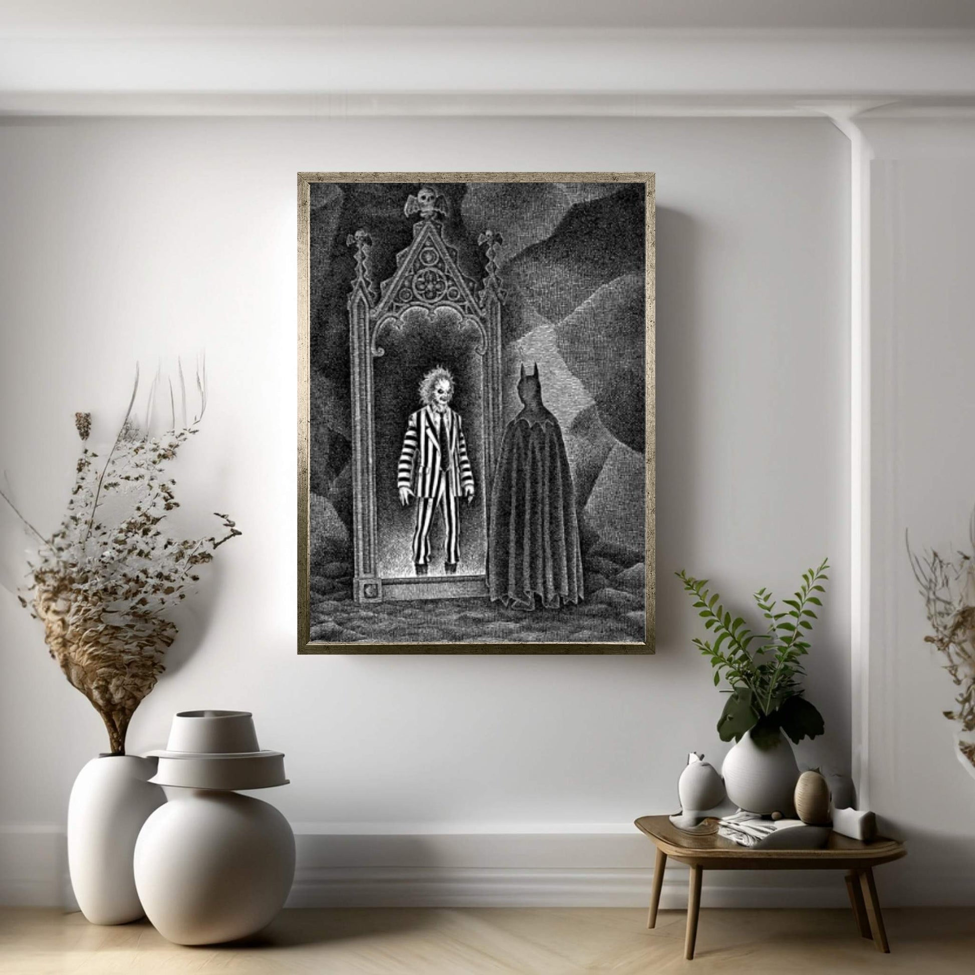 The Ghost Behind The Bat Canvas Wall Art - Y Canvas