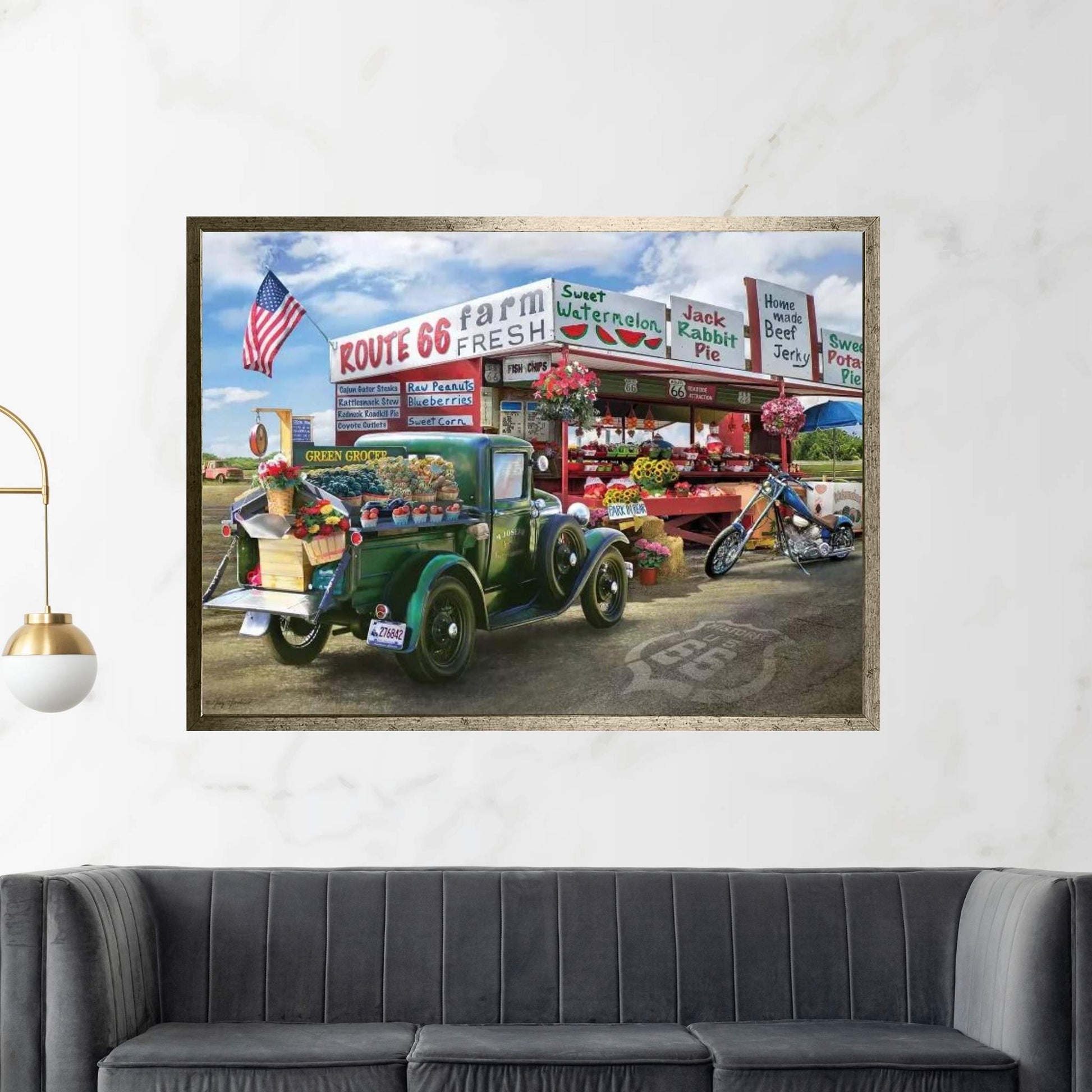 Nostalgic America Farmstand Canvas Wall Art - Y Canvas