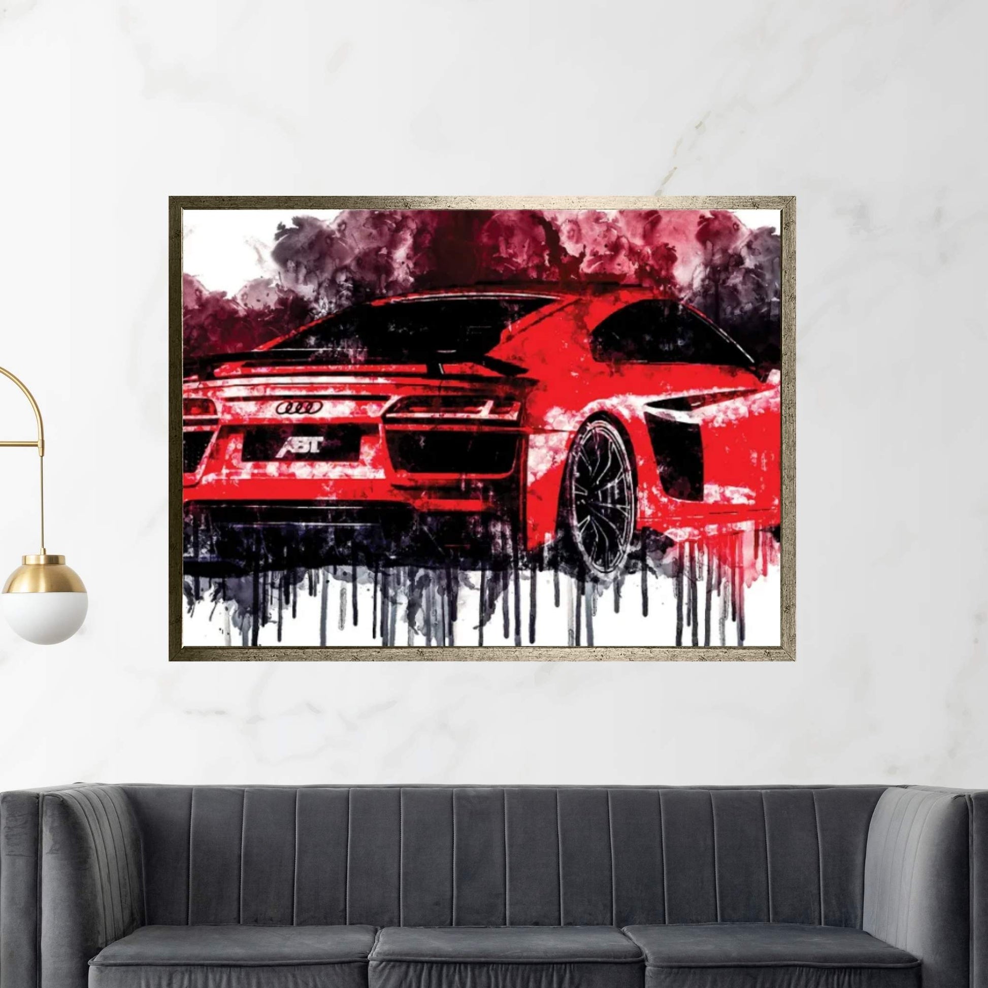 Car 2017 ABT Audi-R8 Canvas Wall Art - Y Canvas