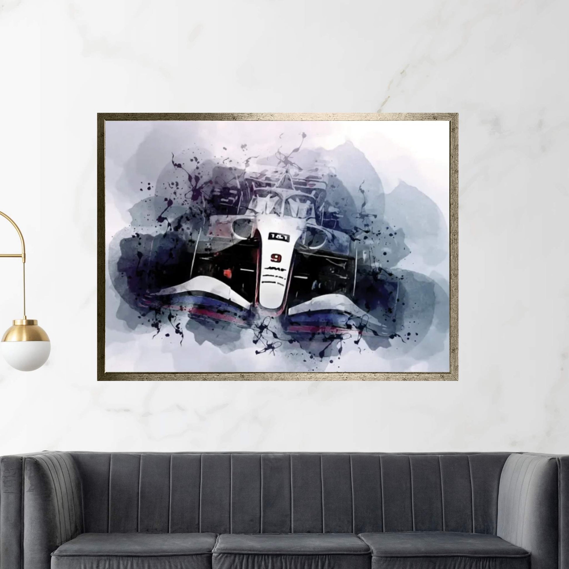 2022 Haas Vf-22 Formula 1 Canvas Wall Art - Y Canvas