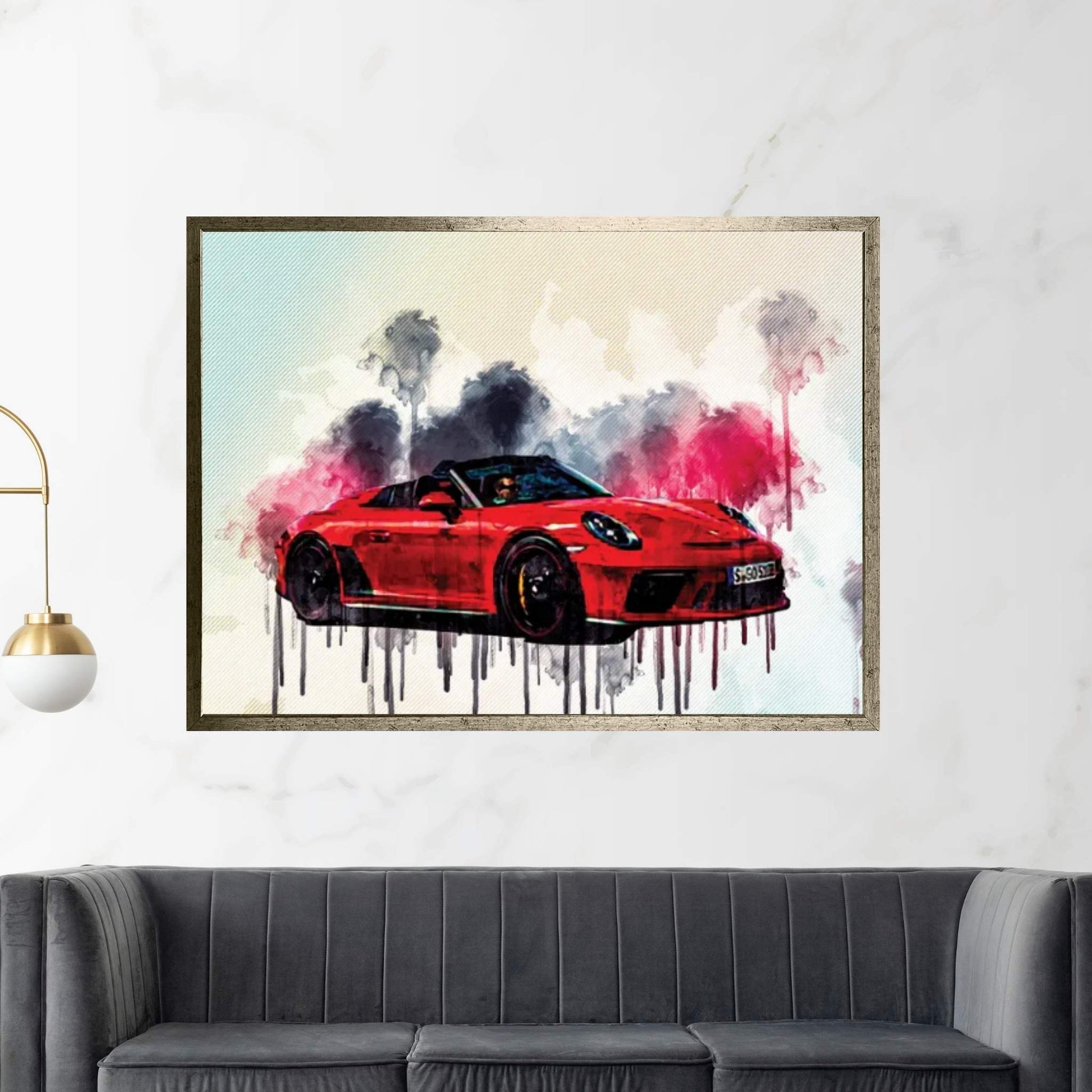 2019 Porsche 911 Speedster Exterior Front View Canvas Wall Art - Y Canvas