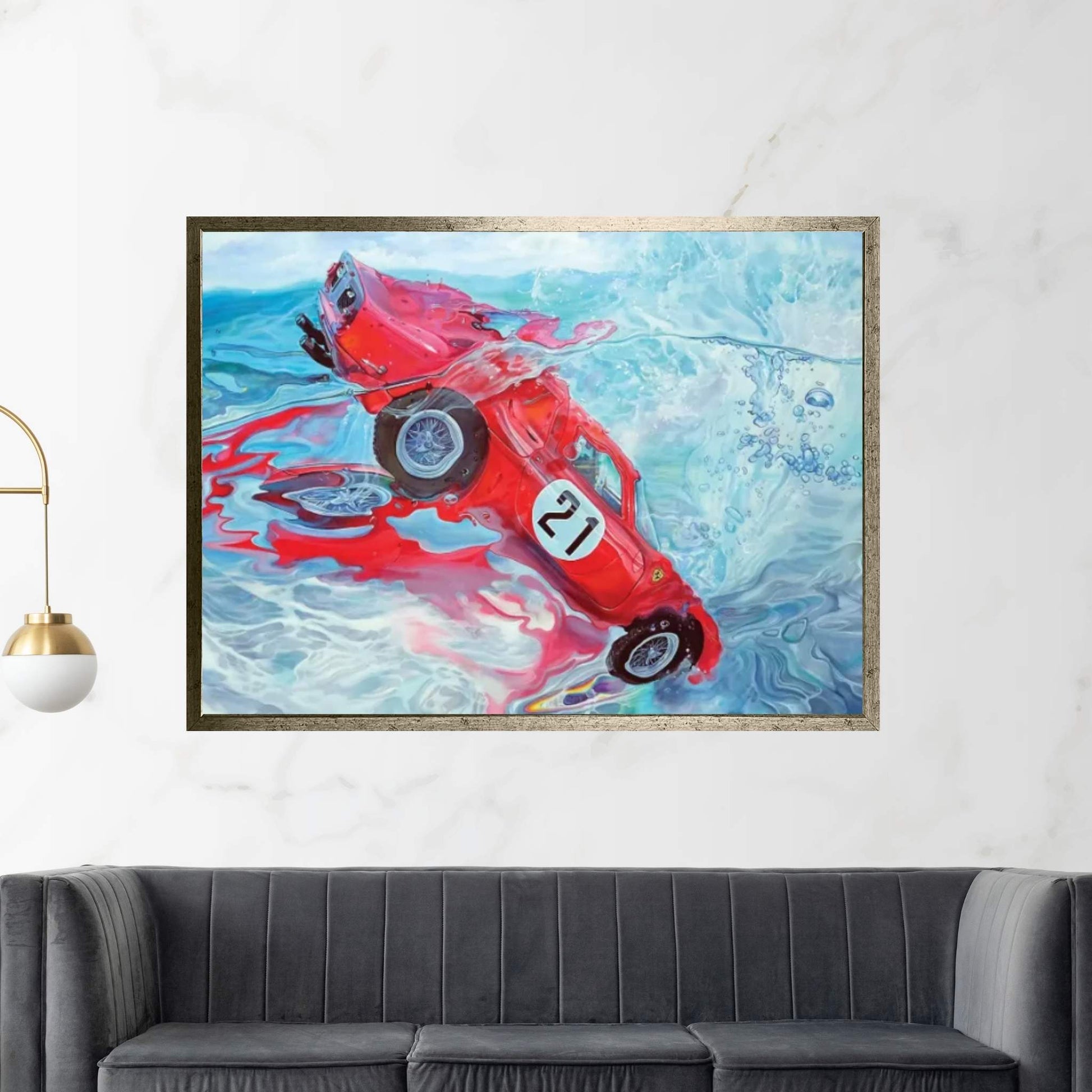 Ferrari No. 21 Canvas Wall Art - Y Canvas