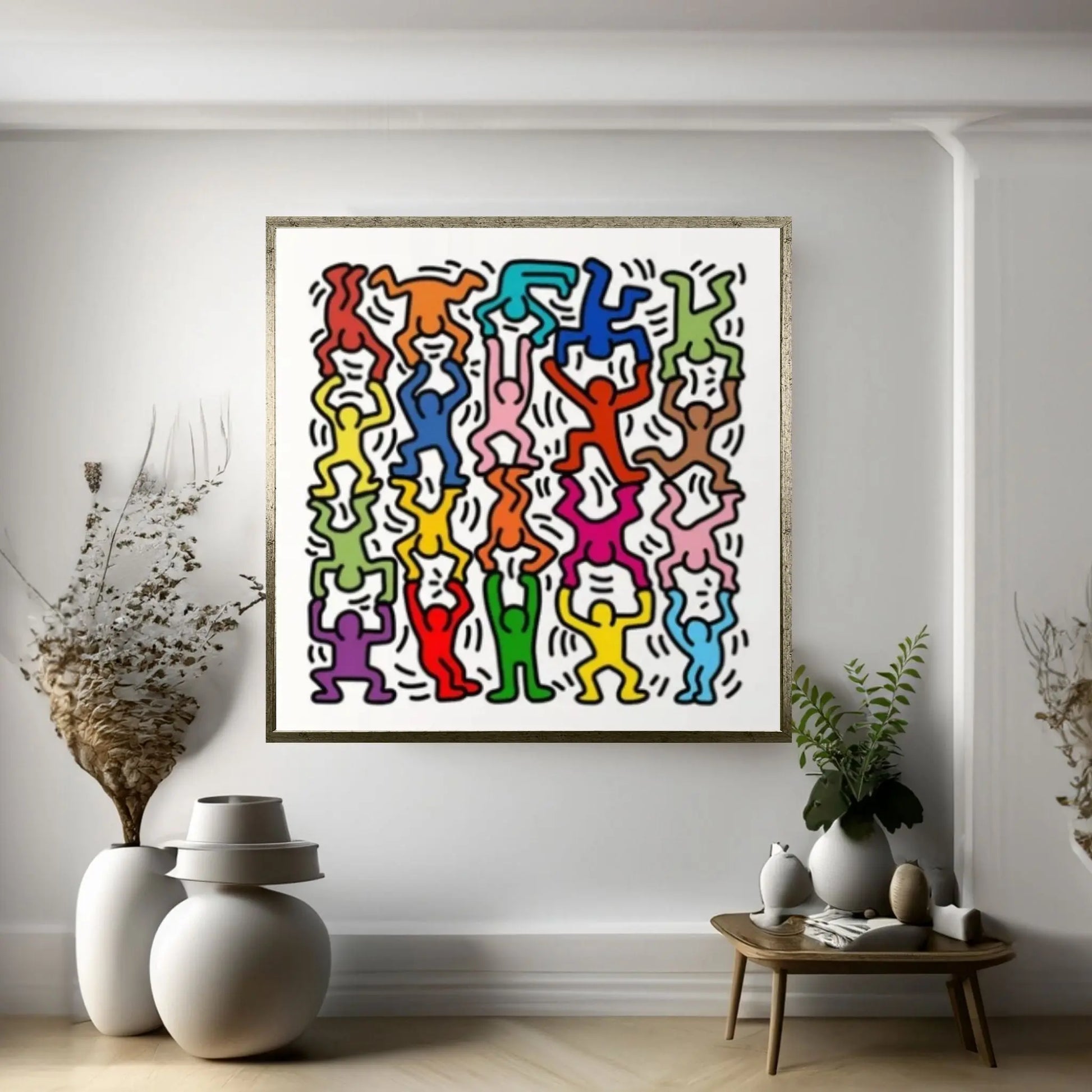 Keith Haring Artwork, Street Art Print, Keith Haring Painting - Y Canvas