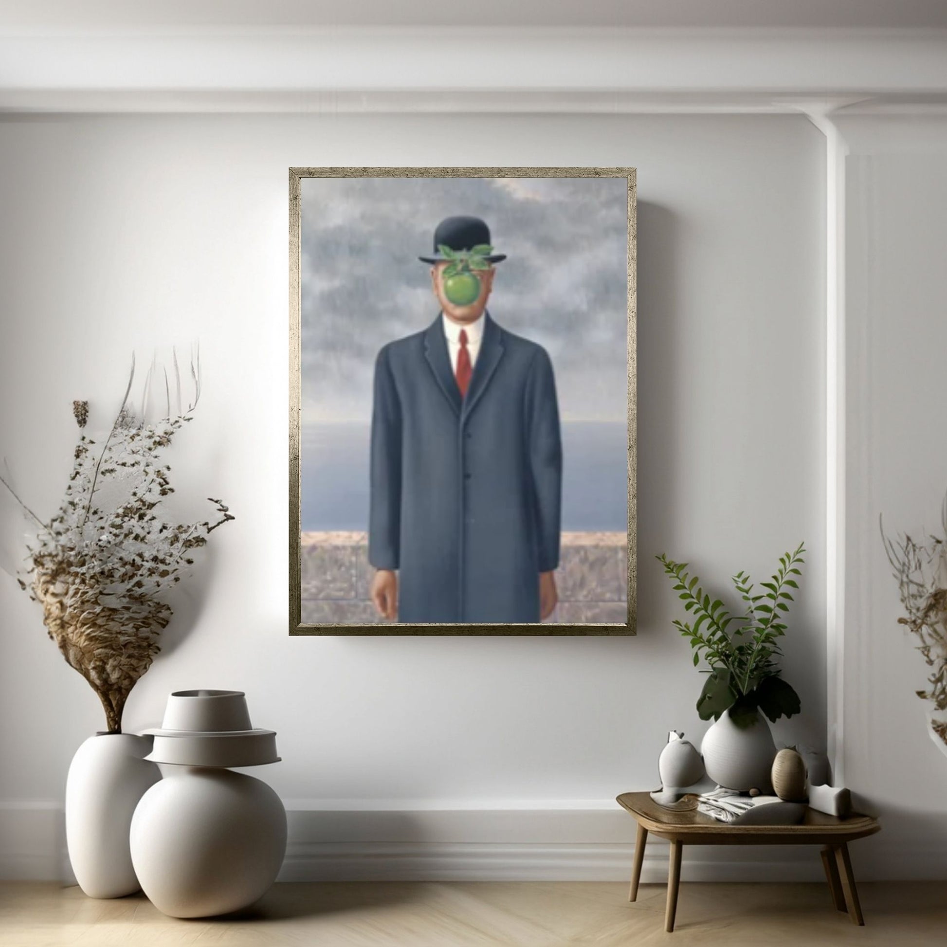 Large René Magritte The Son of Man 1964, Reproduction Home Decor, Rene Magritte Canvas, The Son of a Man Canvas - Y Canvas