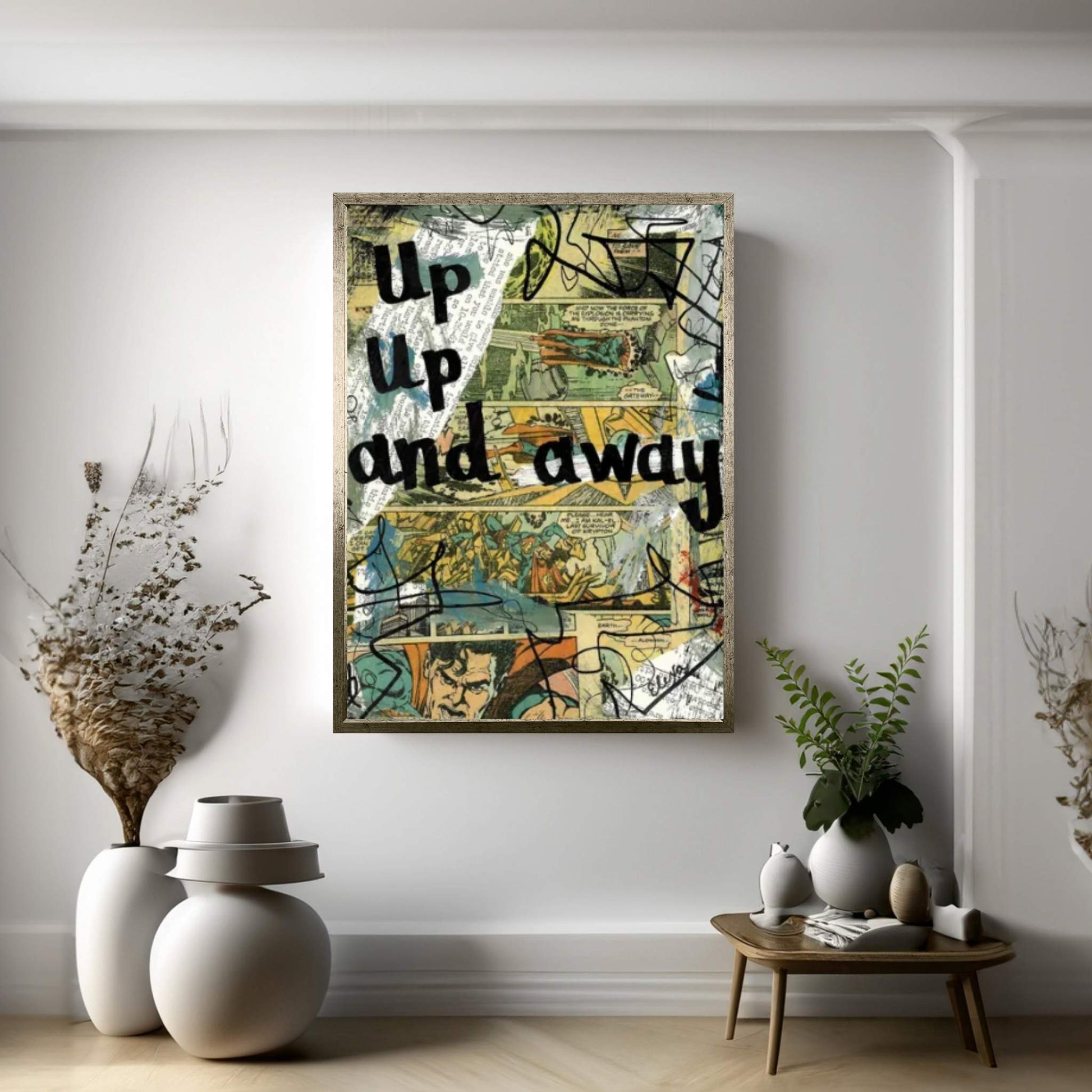 Up And Away Superman Canvas Wall Art - Y Canvas