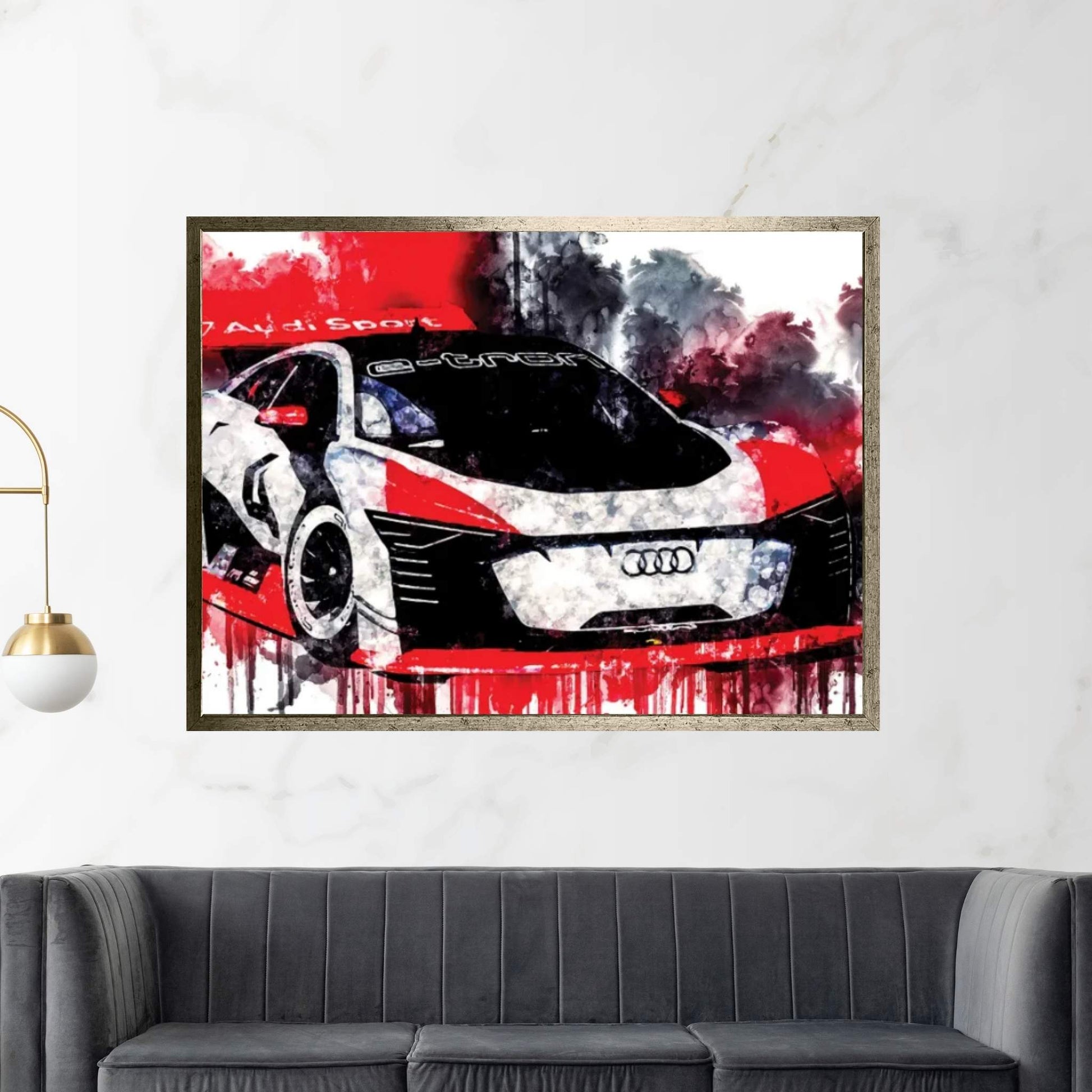 2018 Audi E Tron Vision Gran Turismo Canvas Wall Art - Y Canvas