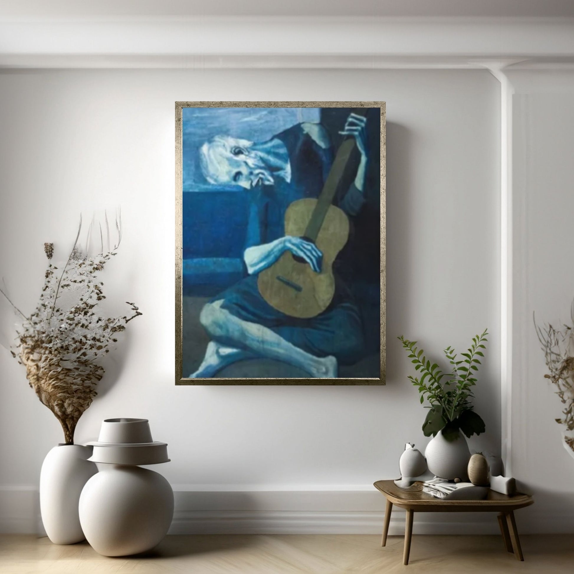 Pablo Picasso Canvas Art, The Old Guitarist Exhibition Canvas Wall Art, Pablo Picasso Print - Y Canvas