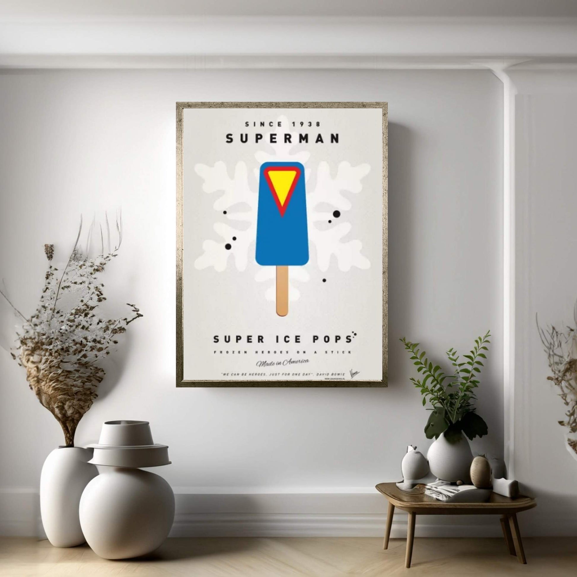 Superhero Ice Pop Superman Canvas Wall Art - Y Canvas