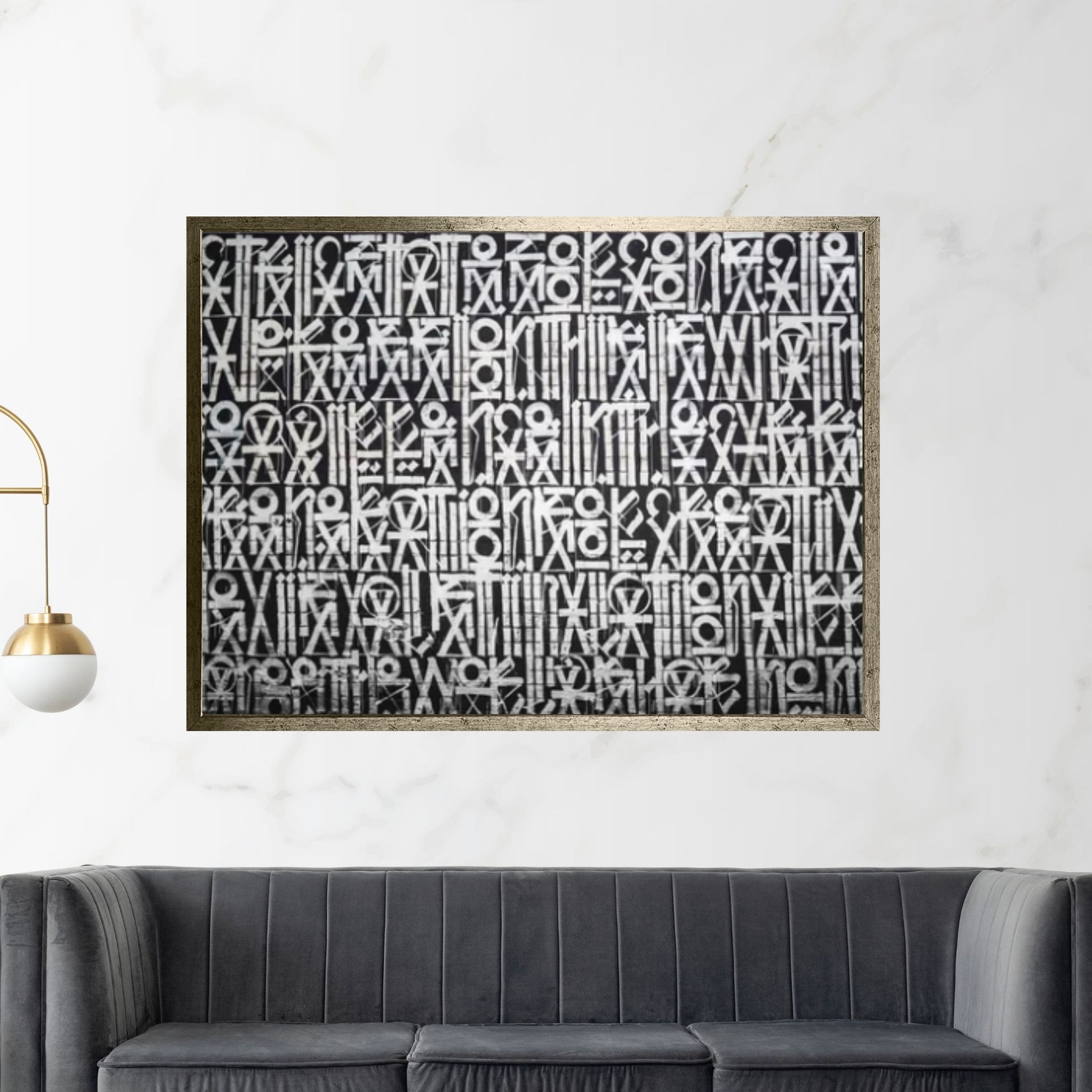 Abstract Retna Wall Art Graffiti, American Black & White Reproduction Painting Wall Art Poster - Y Canvas