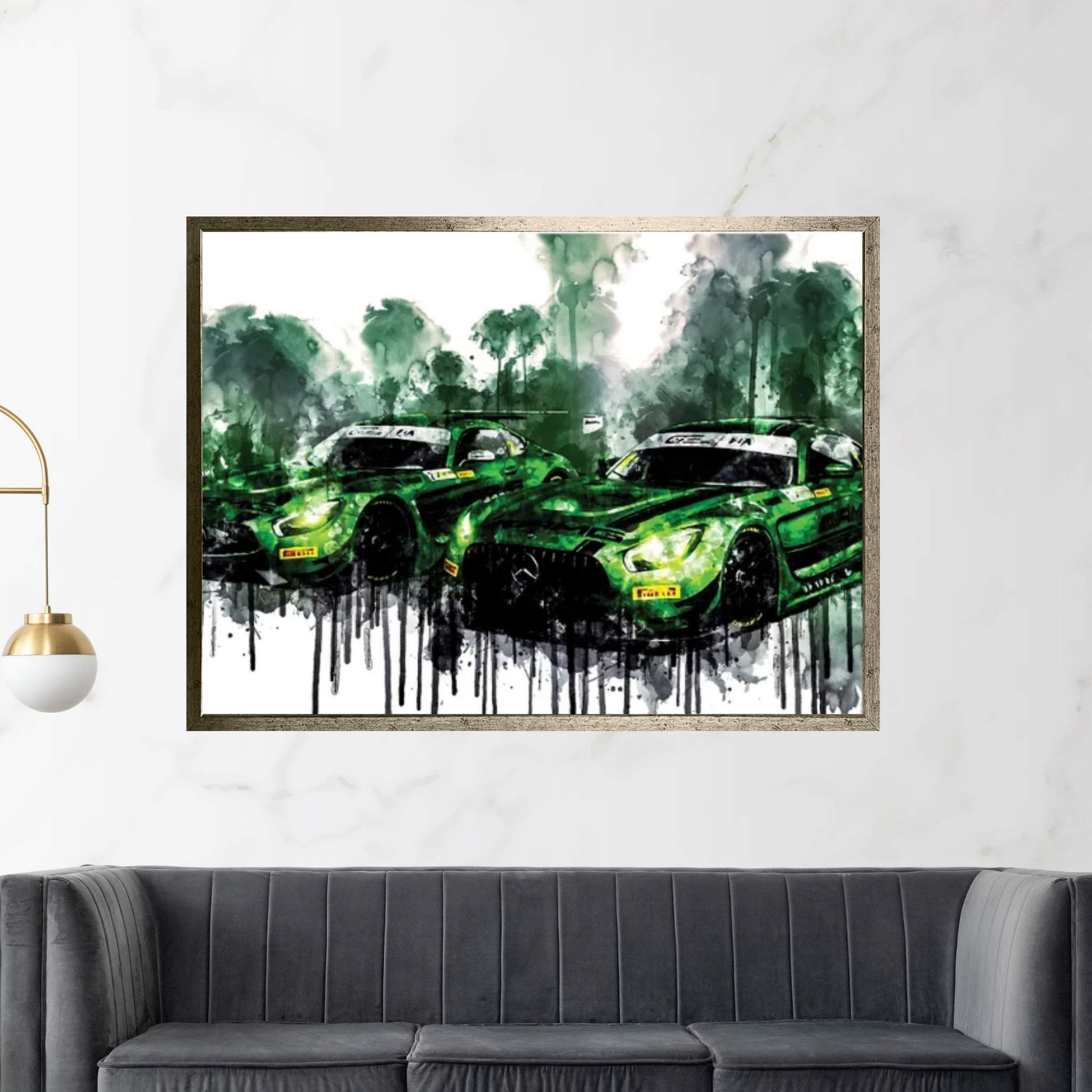 2017 Mercedes AMG GT3 Canvas Wall Art - Y Canvas