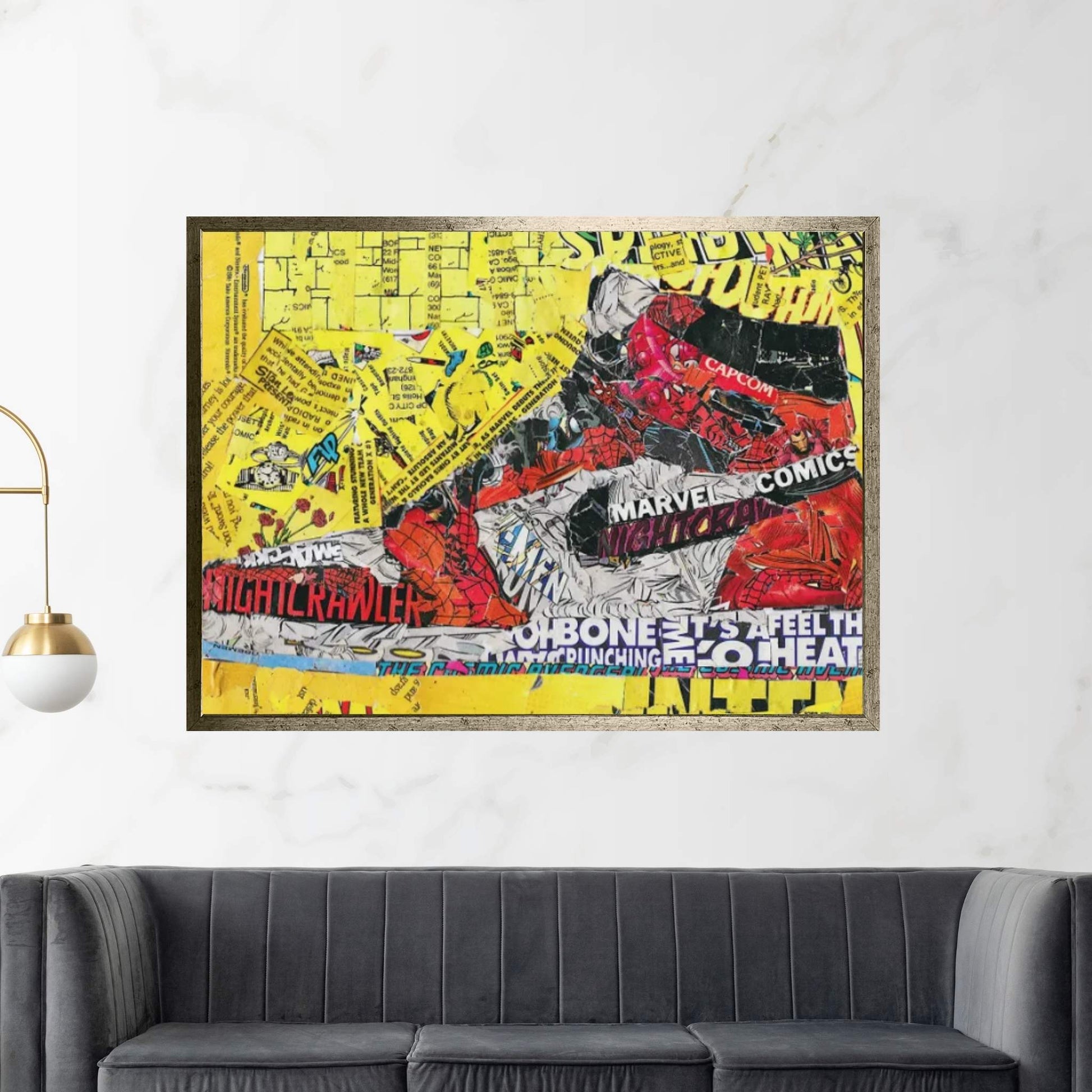 Spiderverse Nike Air Jordan 1 Sneakers Canvas Wall Art - Y Canvas