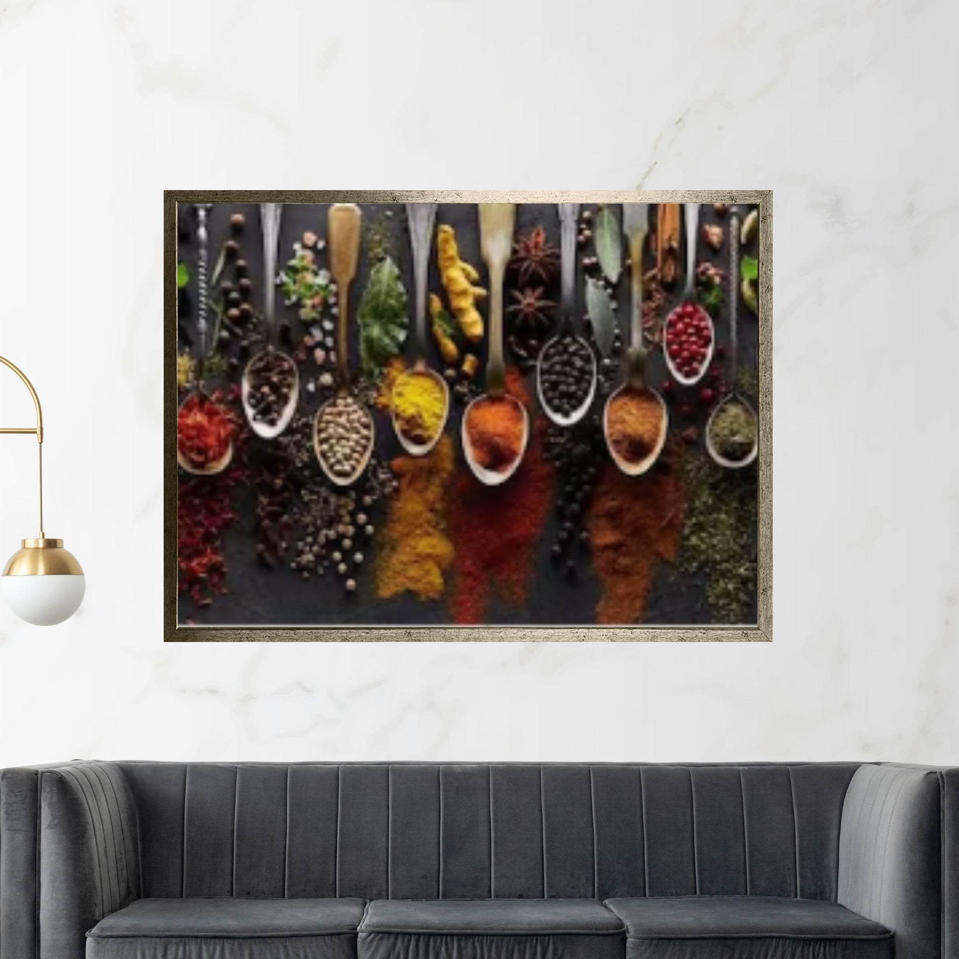 Herbs and Spices Wall Art Posters, Kitchen Theme Decorative Canvas, Still Life Art Paintings For Kitchen Room - Y Canvas