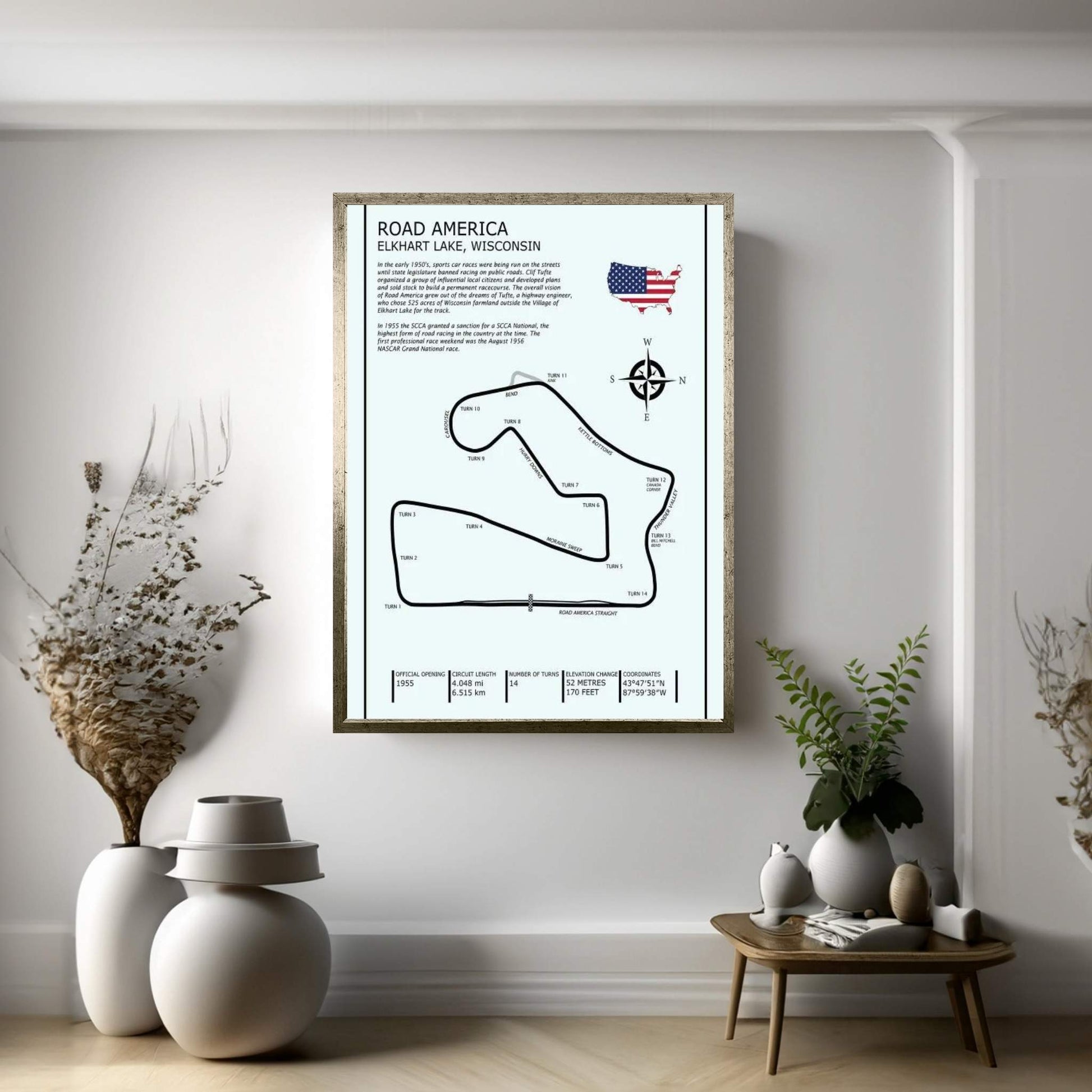 Road America Canvas Wall Art - Y Canvas